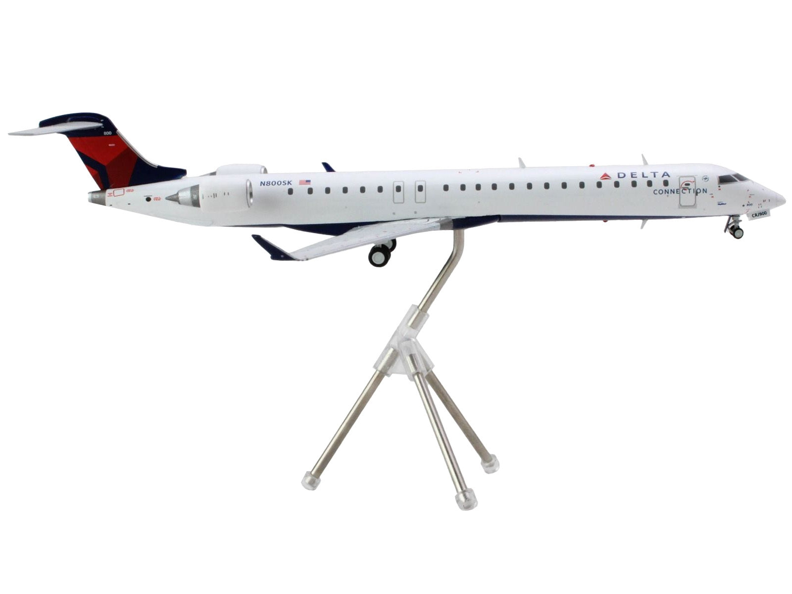 Bombardier CRJ900 Commercial Aircraft "Delta Air Lines - Delta Connection" (N800SK) White with Blue and Red Tail "Gemini 200" Series 1/200 Diecast Model Airplane by GeminiJets - Premium Bombardier from GeminiJets - Just $103.99! Shop now at Rapidvehicles