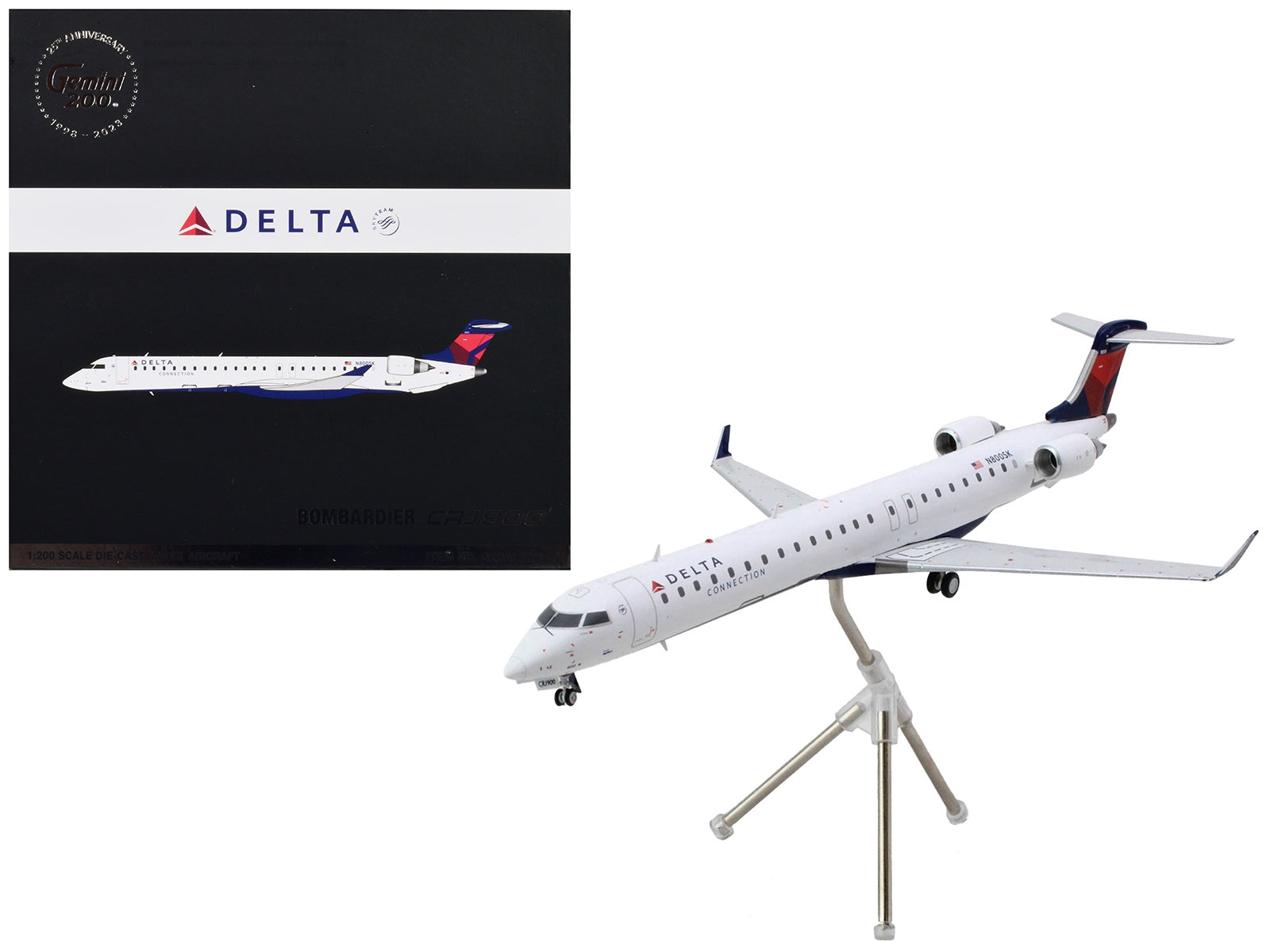 Bombardier CRJ900 Commercial Aircraft "Delta Air Lines - Delta Connection" (N800SK) White with Blue and Red Tail "Gemini 200" Series 1/200 Diecast Model Airplane by GeminiJets - Premium Bombardier from GeminiJets - Just $100.17! Shop now at Rapidvehicles