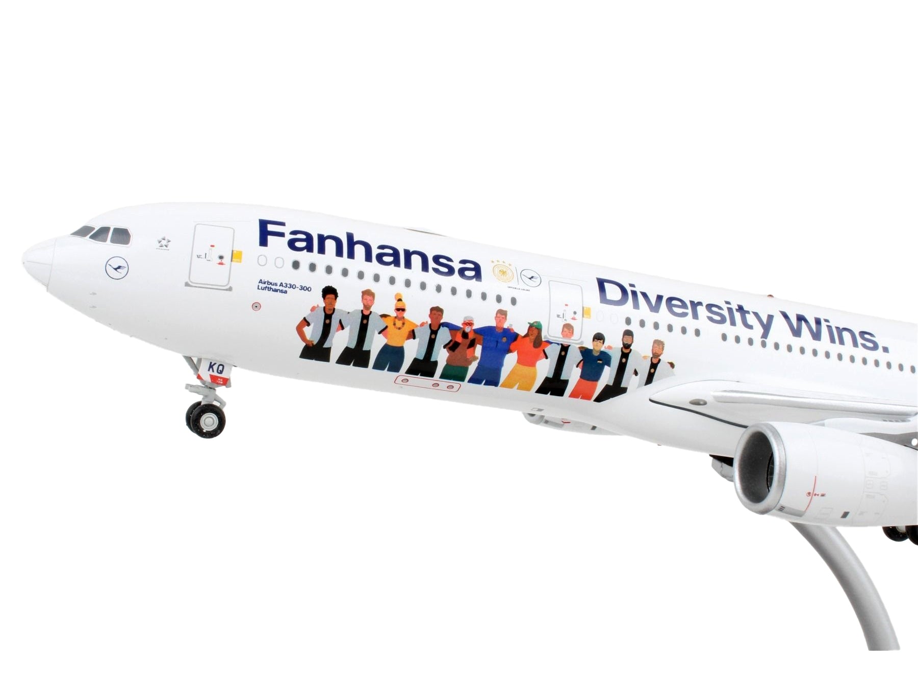 Airbus A330-300 Commercial Aircraft "Lufthansa - Diversity Wins" White with Blue Tail "Gemini 200" Series 1/200 Diecast Model Airplane by GeminiJets - Premium Aircrafts and War Planes from GeminiJets - Just $165.99! Shop now at Rapidvehicles