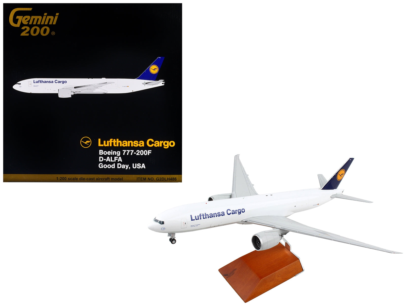 Boeing 777-200F Commercial Aircraft "Lufthansa Cargo" White with Blue Tail "Gemini 200" Series 1/200 Diecast Model Airplane by GeminiJets - Premium Boeing from GeminiJets - Just $163.99! Shop now at Rapidvehicles