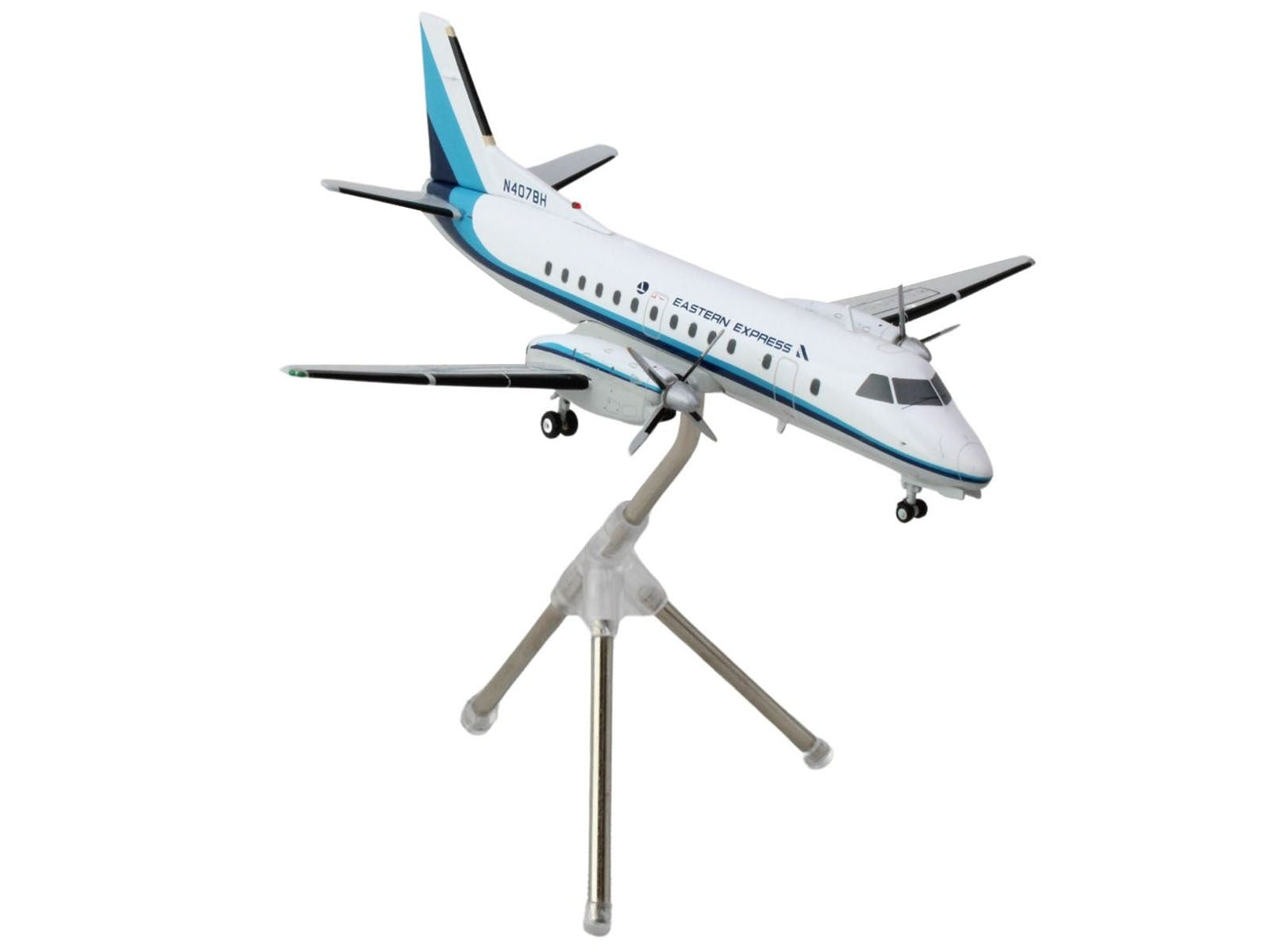 Saab 340A Commercial Aircraft "Eastern Express/Bar Harbor" (N407BH) White with Blue Stripes "Gemini 200" Series 1/200 Diecast Model Airplane by GeminiJets - Premium Aircrafts and War Planes from GeminiJets - Just $102.57! Shop now at Rapidvehicles