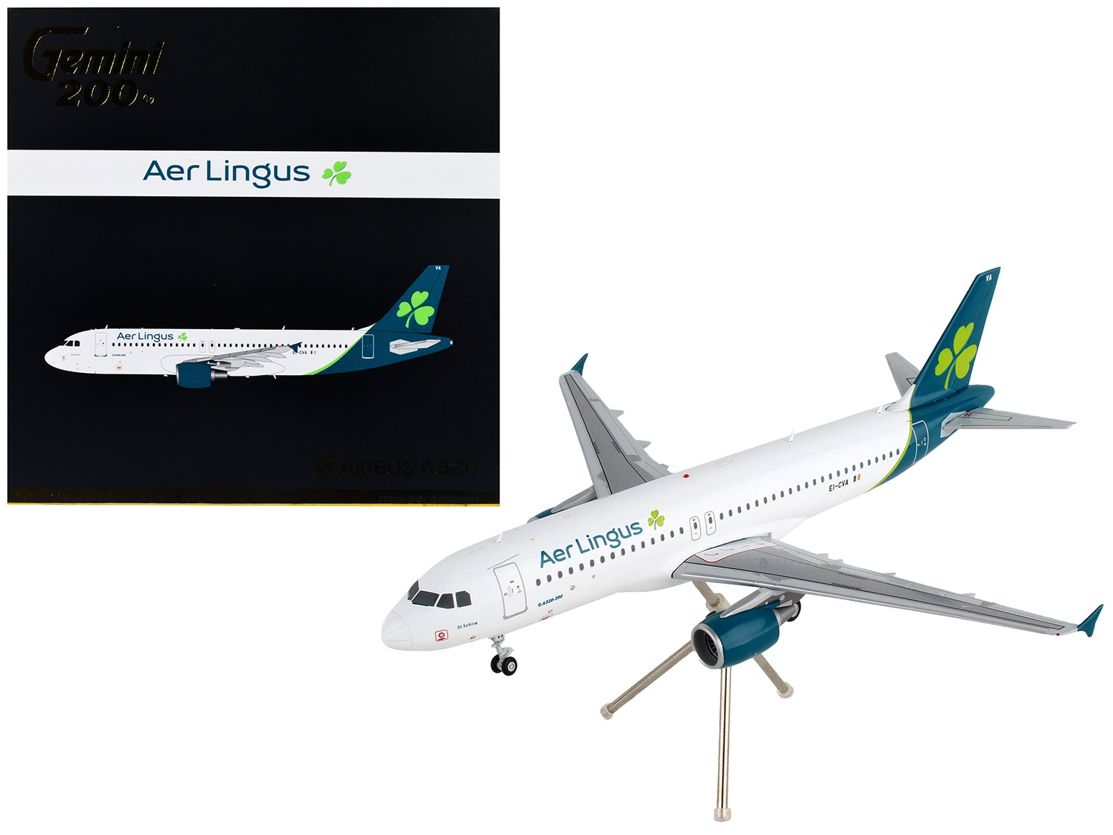 Airbus A320 Commercial Aircraft "Aer Lingus" White with Teal Tail "Gemini 200" Series 1/200 Diecast Model Airplane by GeminiJets - Premium Aircrafts and War Planes from GeminiJets - Just $120.99! Shop now at Rapidvehicles