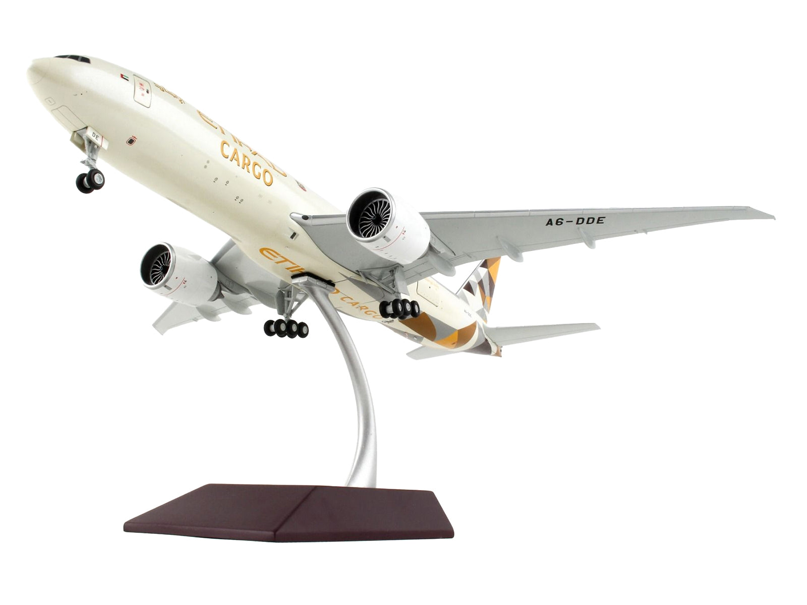 Boeing 777F Commercial Aircraft "Etihad Airways Cargo" Beige with Tail Graphics "Gemini 200 - Interactive" Series 1/200 Diecast Model Airplane by GeminiJets - Premium Boeing from GeminiJets - Just $168.99! Shop now at Rapidvehicles