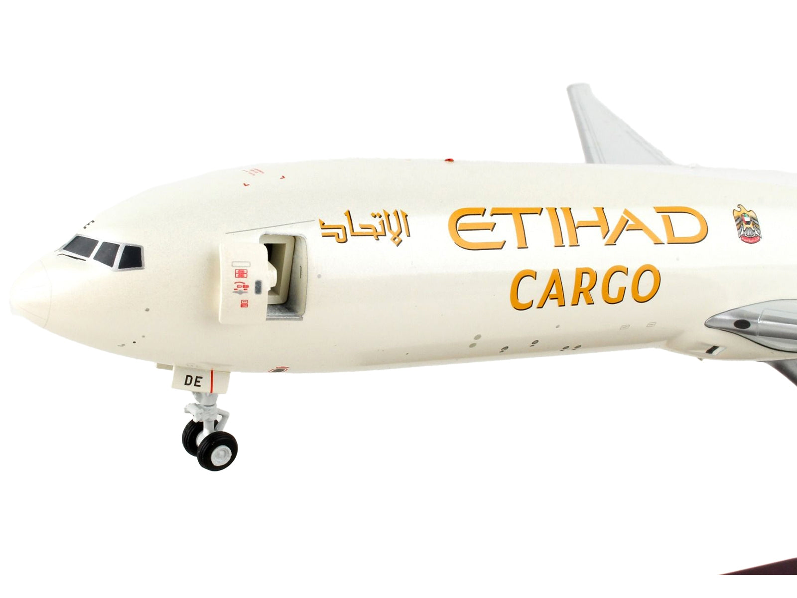 Boeing 777F Commercial Aircraft "Etihad Airways Cargo" Beige with Tail Graphics "Gemini 200 - Interactive" Series 1/200 Diecast Model Airplane by GeminiJets - Premium Boeing from GeminiJets - Just $168.99! Shop now at Rapidvehicles