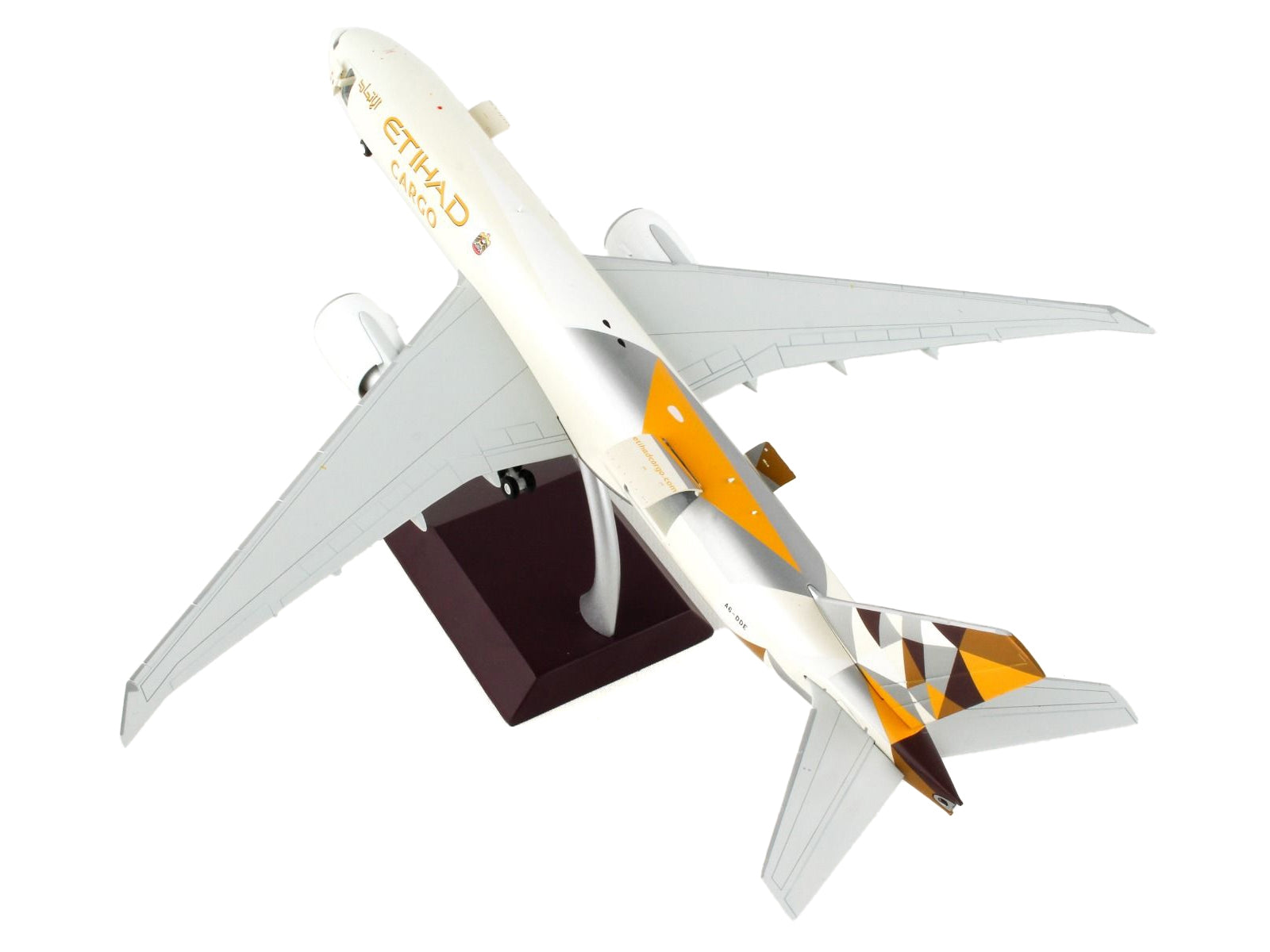 Boeing 777F Commercial Aircraft "Etihad Airways Cargo" Beige with Tail Graphics "Gemini 200 - Interactive" Series 1/200 Diecast Model Airplane by GeminiJets - Premium Boeing from GeminiJets - Just $168.99! Shop now at Rapidvehicles