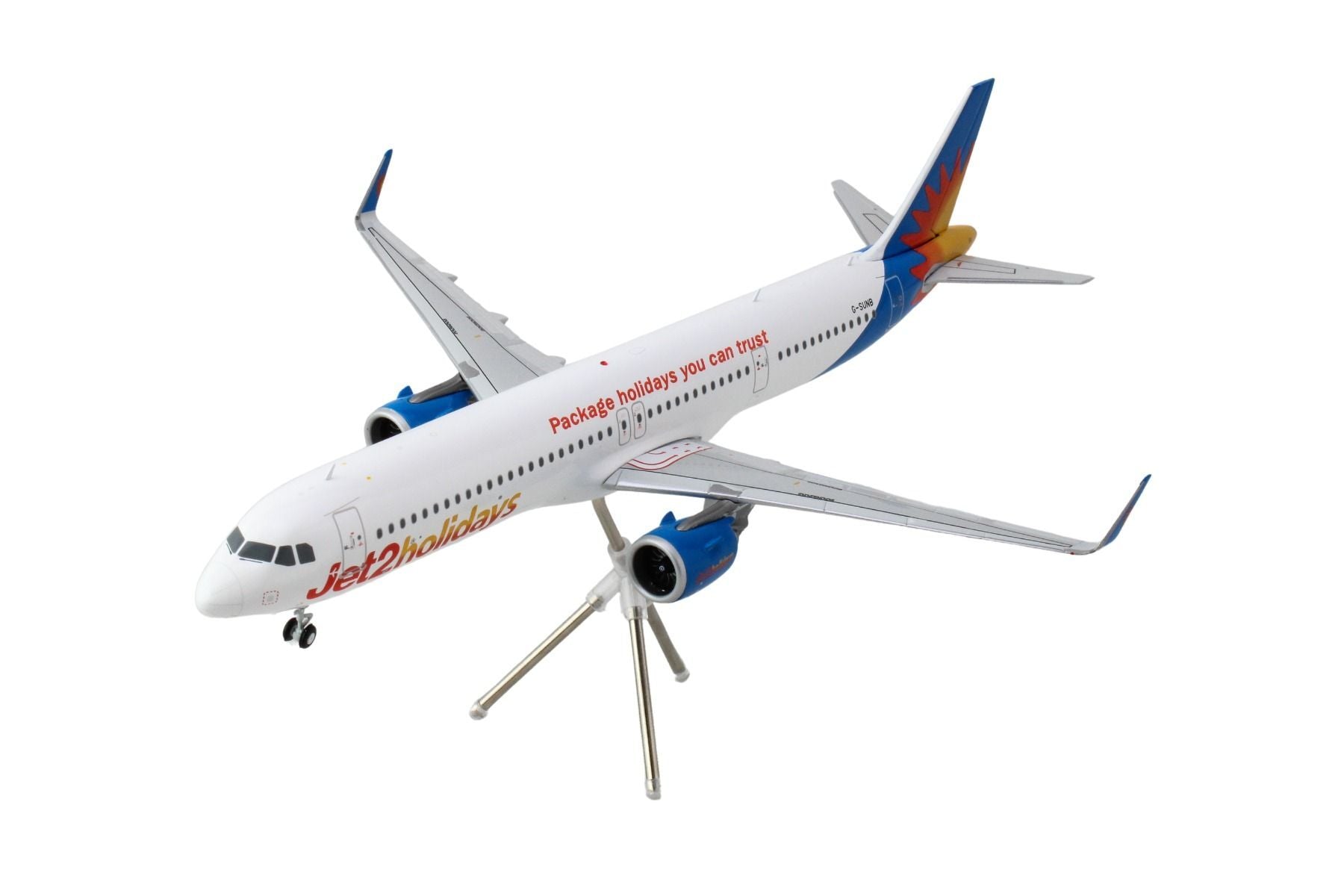 Airbus A321neo Commercial Aircraft "Jet2Holidays" (G-SUNB) White with Tail Graphics "Gemini 200" Series 1/200 Diecast Model Airplane by GeminiJets - Premium Airbus from GeminiJets - Just $128.99! Shop now at Rapidvehicles