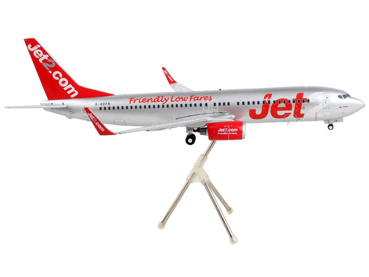 Boeing 737-800 Commercial Aircraft "Jet2.Com" Silver with Red