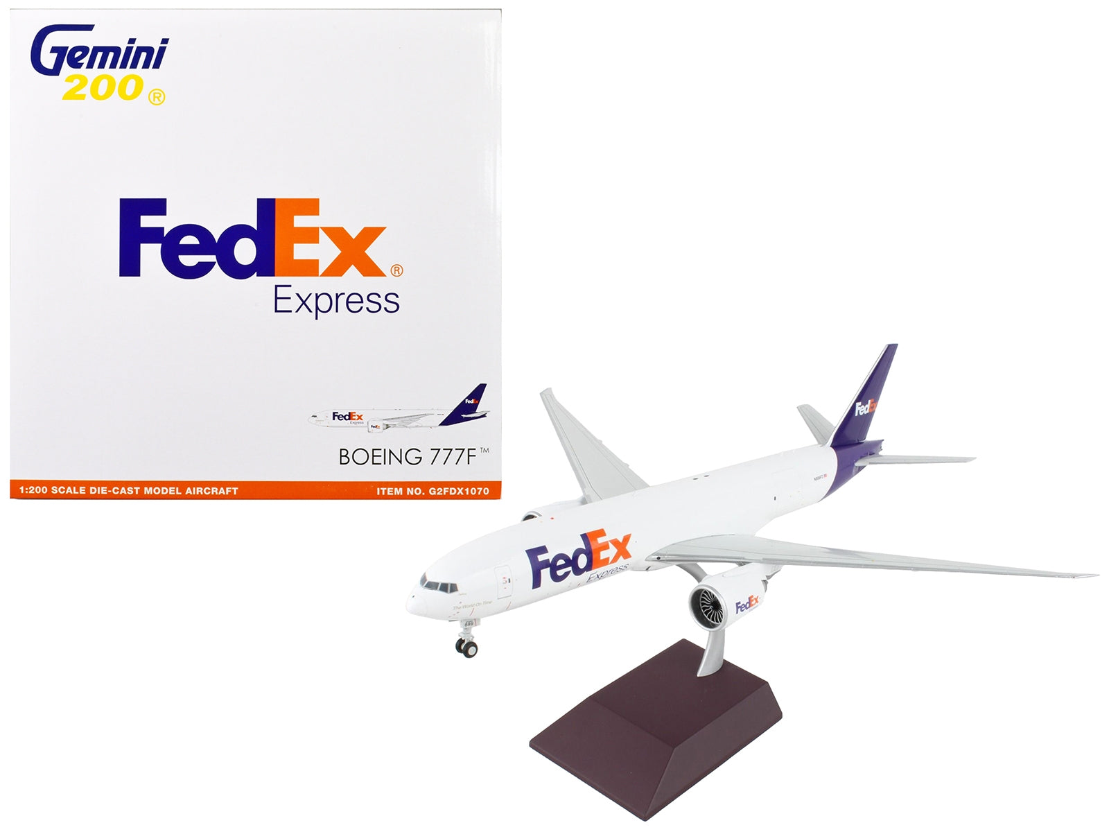 Boeing 777F Commercial Aircraft "Fedex (Federal Express)" (N889FD) White with Purple Tail "Gemini 200" Series 1/200 Diecast Model Airplane by GeminiJets - Premium Boeing from GeminiJets - Just $165.99! Shop now at Rapidvehicles