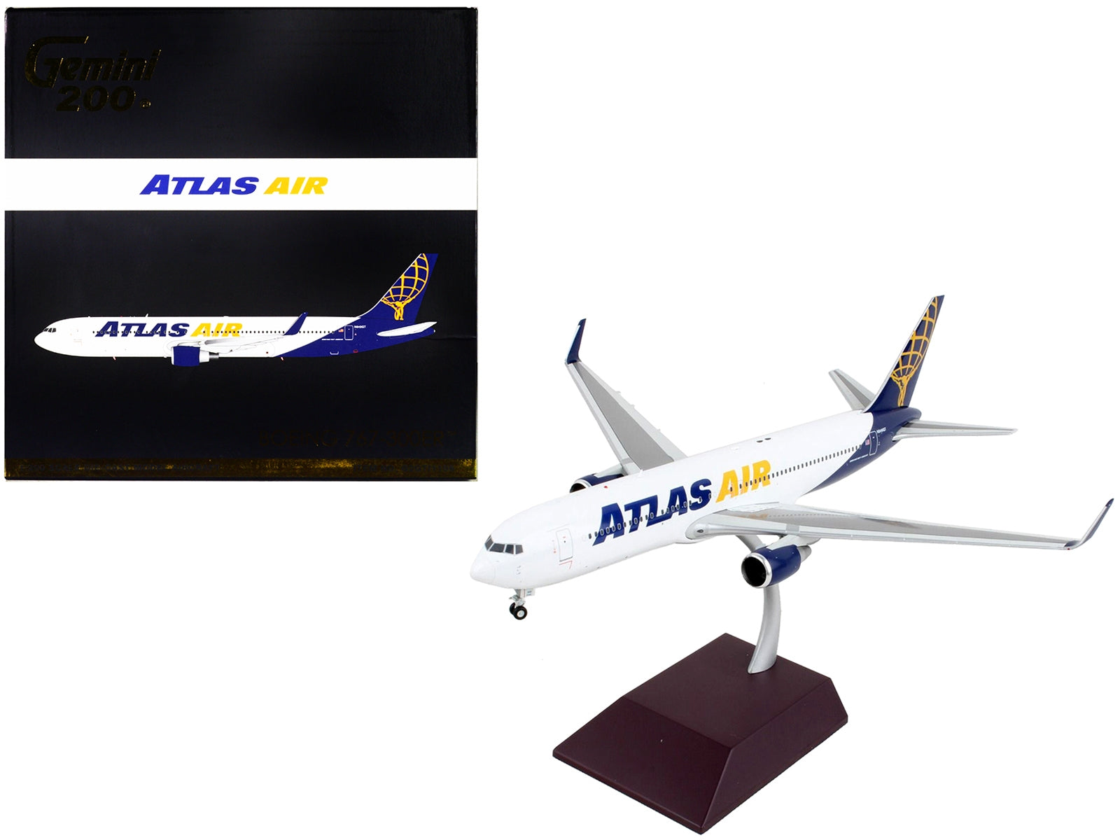 Boeing 767-300ER Commercial Aircraft "Atlas Air" White with Blue Tail "Gemini 200" Series 1/200 Diecast Model Airplane by GeminiJets - Premium Boeing from GeminiJets - Just $130.99! Shop now at Rapidvehicles