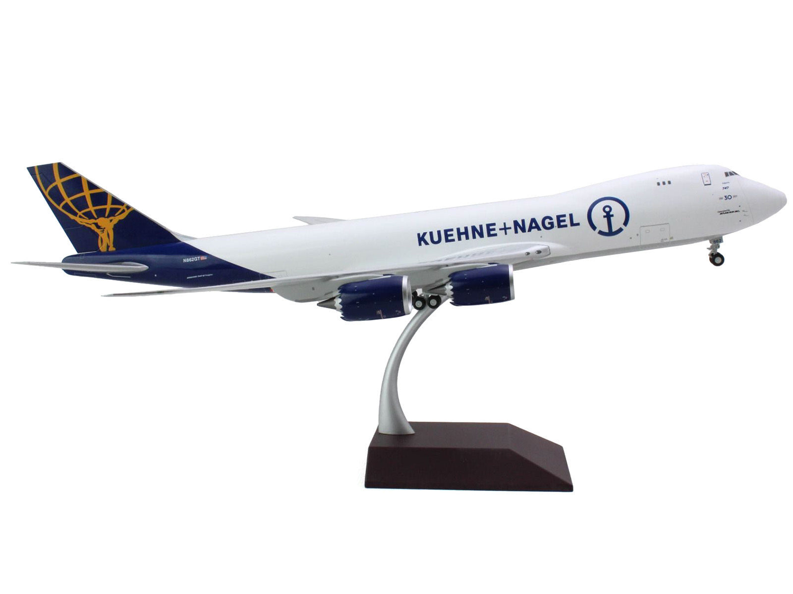 Boeing 747-8F Commercial Aircraft "Atlas Air - Kuene+Nagel" (N862GT) White with Blue Tail "Gemini 200" Series 1/200 Diecast Model Airplane by GeminiJets - Premium Boeing from GeminiJets - Just $202.99! Shop now at Rapidvehicles