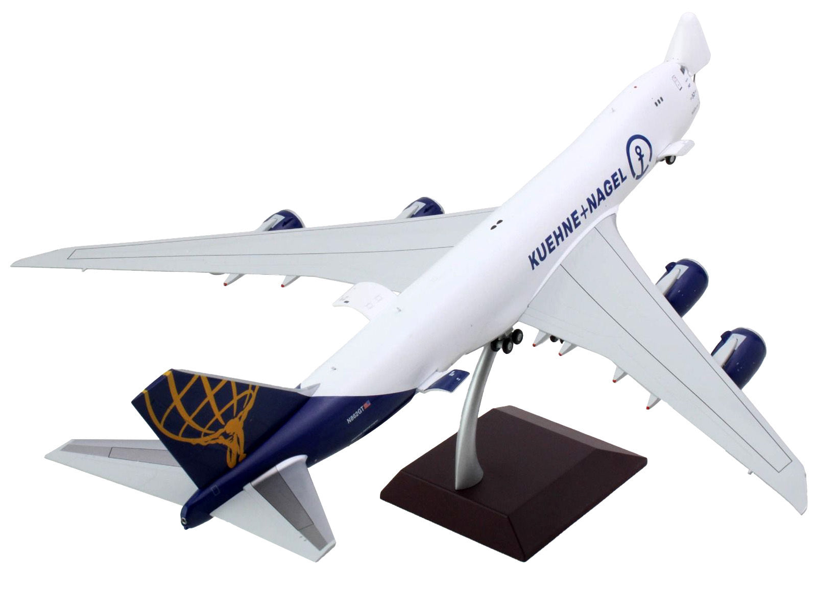 Boeing 747-8F Commercial Aircraft "Atlas Air - Kuene+Nagel" (N862GT) White with Blue Tail "Gemini 200 - Interactive" Series 1/200 Diecast Model Airplane by GeminiJets - Premium Boeing from GeminiJets - Just $222.99! Shop now at Rapidvehicles