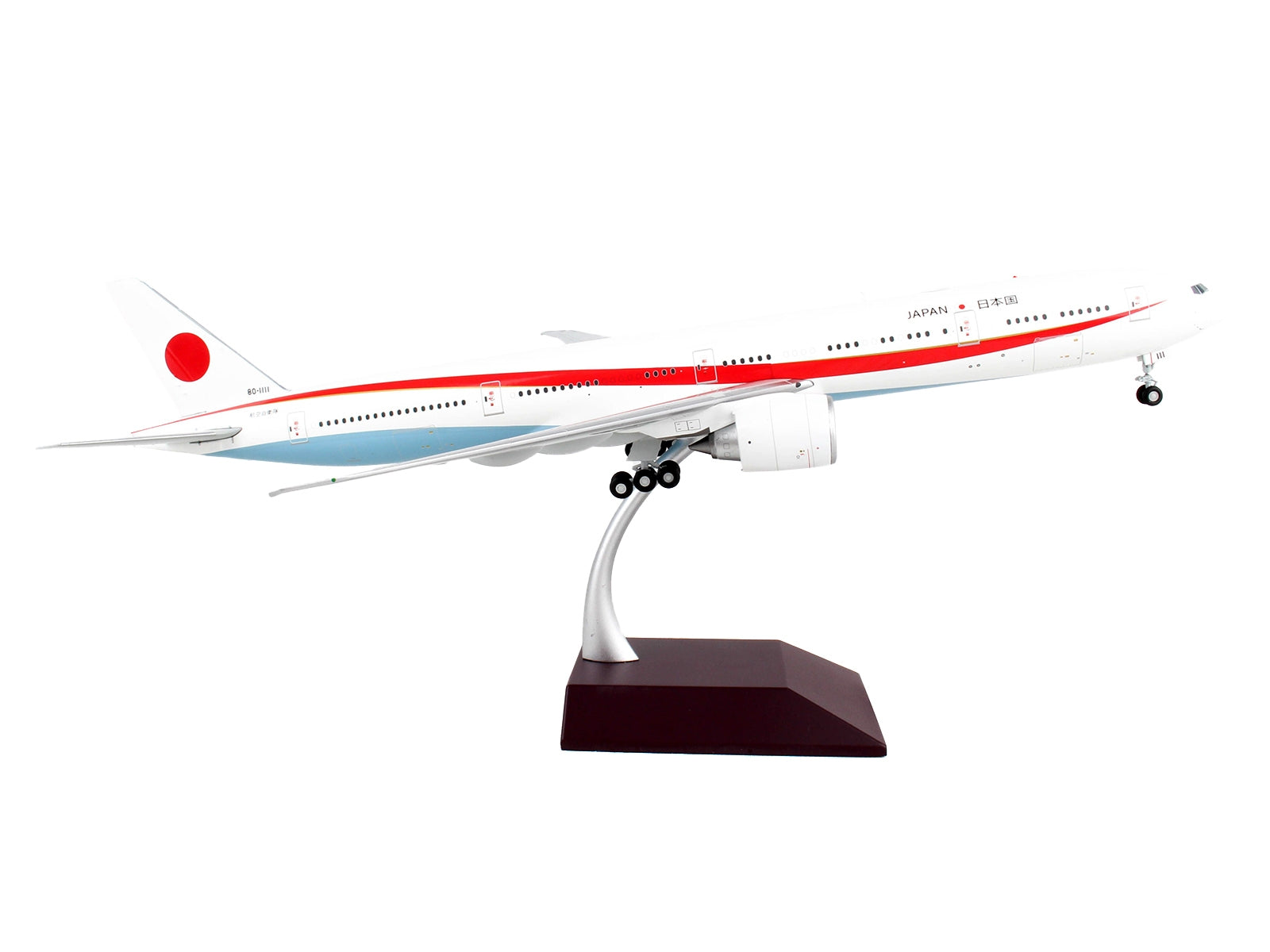 Boeing 777-300ER Commercial Aircraft "Japan Air Self-Defense Force (JASDF)" White with Red Stripes "Gemini 200" Series 1/200 Diecast Model Airplane by GeminiJets - Premium Boeing from GeminiJets - Just $163.99! Shop now at Rapidvehicles