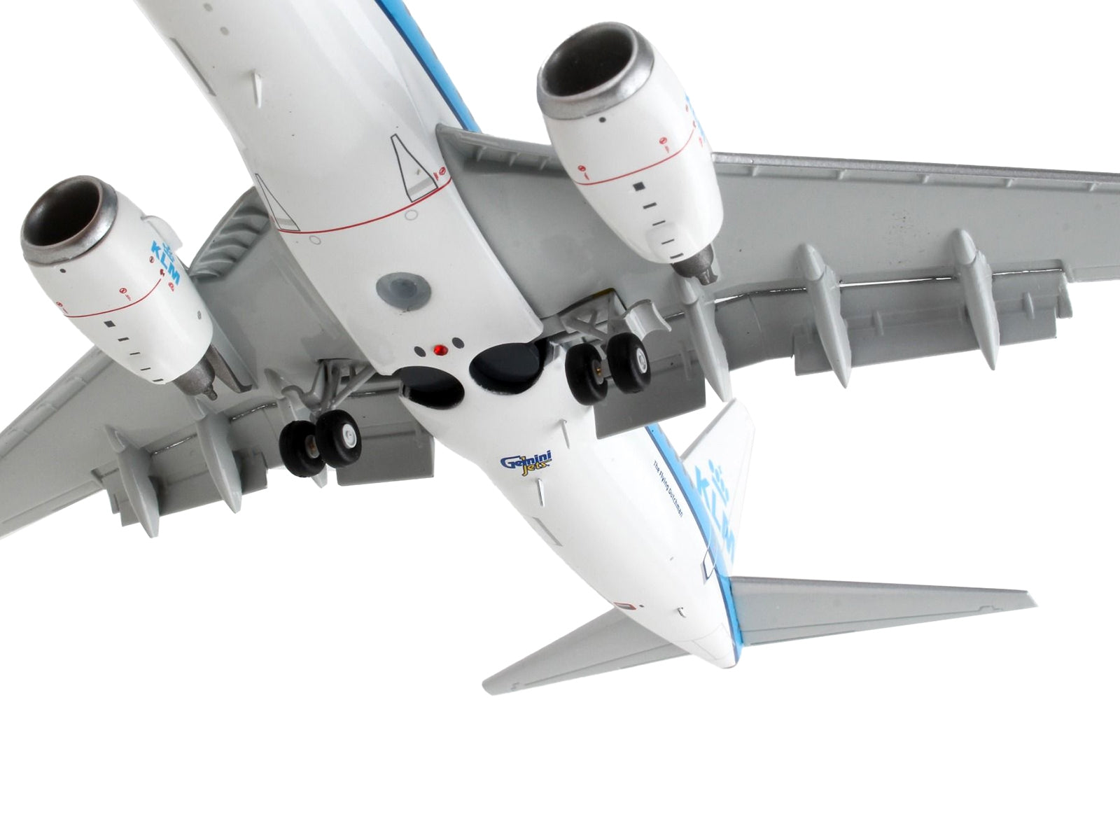 Boeing 737-700 Commercial Aircraft with Flaps Down "KLM Royal Dutch Airlines" Blue with White Tail "Gemini 200" Series 1/200 Diecast Model Airplane by GeminiJets