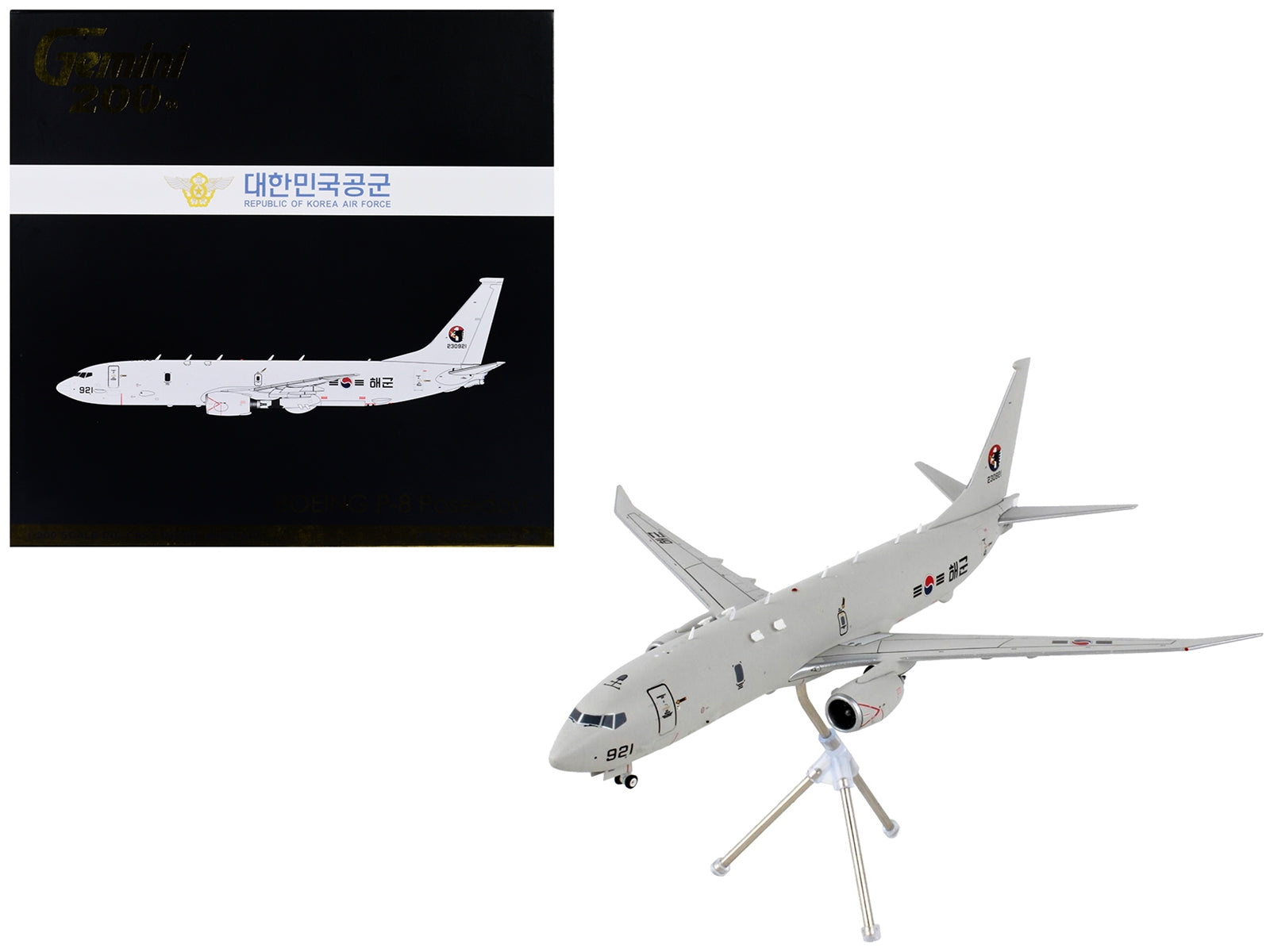 Boeing P-8 Poseidon Patrol Aircraft "Republic of Korea Air Force" Gray "Gemini 200" Series 1/200 Diecast Model Airplane by GeminiJets - Premium Boeing from GeminiJets - Just $127.99! Shop now at Rapidvehicles