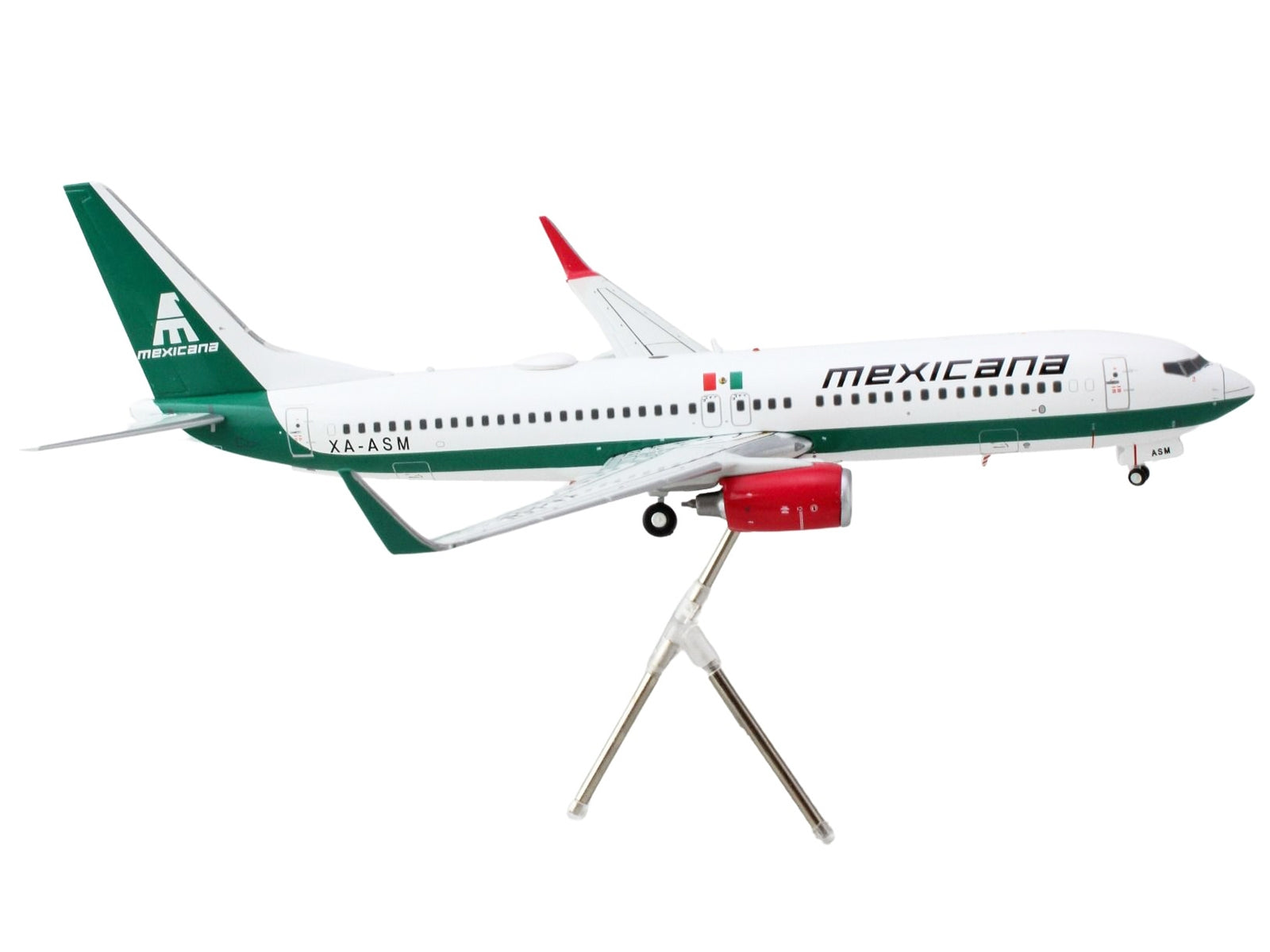 Boeing 737-800 Commercial Aircraft "Mexicana" (XA-ASM) White with Green Stripes "Gemini 200" Series 1/200 Diecast Model Airplane by GeminiJets - Premium Boeing from GeminiJets - Just $128.99! Shop now at Rapidvehicles