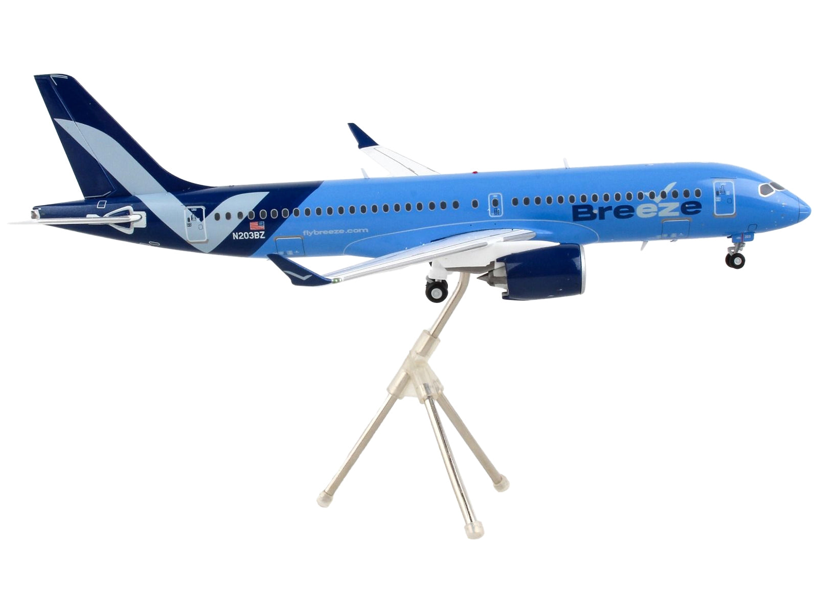 Embraer ERJ-195 Commercial Aircraft "Breeze Airways" Blue "Gemini - Premium Embraer from GeminiJets - Just $123.29! Shop now at Rapidvehicles