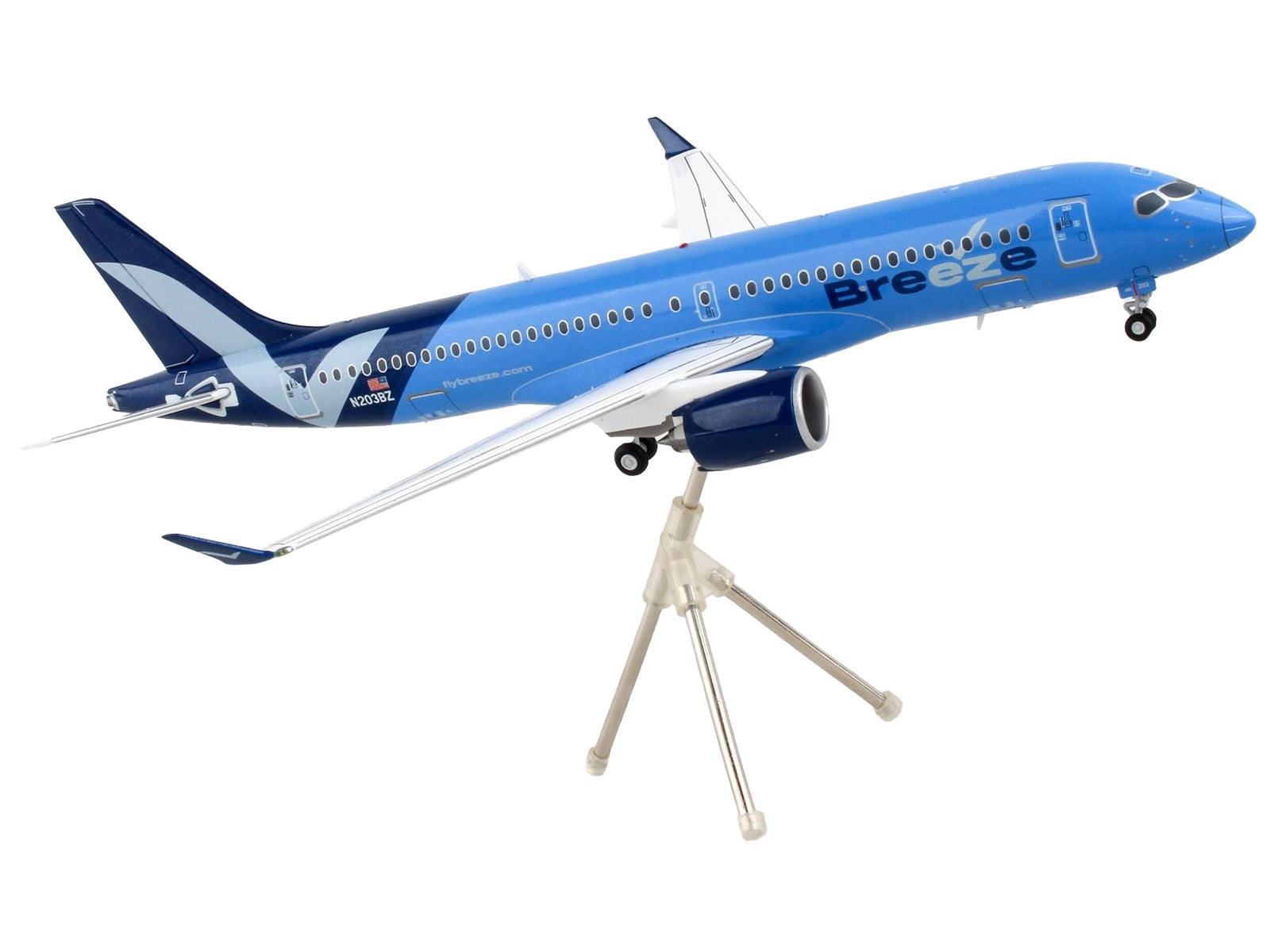 Embraer ERJ-195 Commercial Aircraft "Breeze Airways" Blue "Gemini - Premium Embraer from GeminiJets - Just $123.29! Shop now at Rapidvehicles