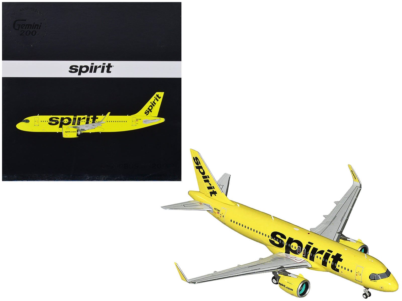 Airbus A320neo Commercial Aircraft "Spirit Airlines" Yellow "Gemini 200" Series 1/200 Diecast Model Airplane by GeminiJets - Premium Aircrafts and War Planes from GeminiJets - Just $123.99! Shop now at Rapidvehicles