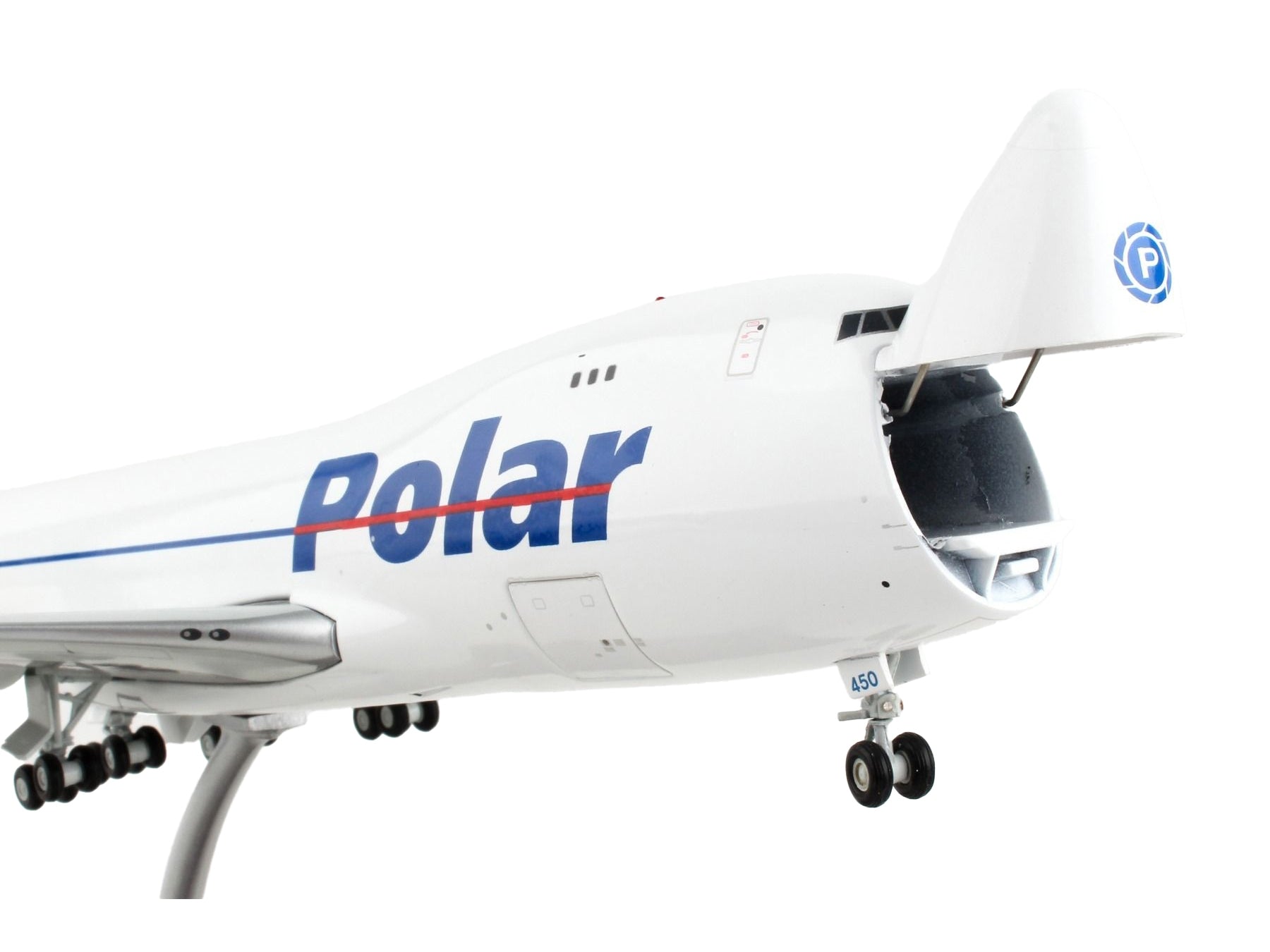 Boeing 747-400F Commercial Aircraft "Polar Air Cargo" White with Blue Tail "Gemini 200 - Interactive" Series 1/200 Diecast Model Airplane by GeminiJets