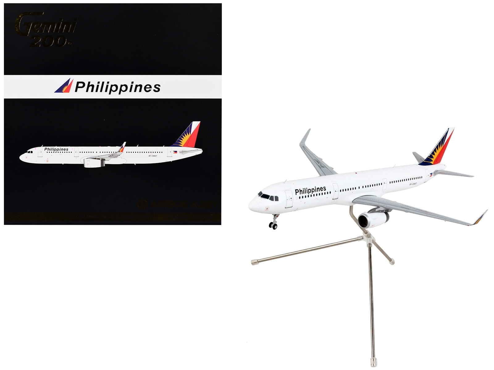 Airbus A321 Commercial Aircraft "Philippine Airlines" White with - Premium Aircrafts and War Planes from GeminiJets - Just $143.99! Shop now at Rapidvehicles