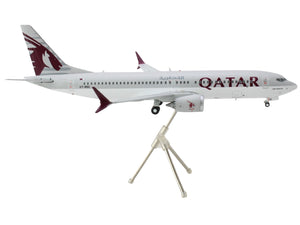 Boeing 737 MAX 8 Commercial Aircraft "Qatar Airways" Gray and White with Tail Graphics "Gemini 200" Series 1/200 Diecast Model Airplane by GeminiJets - Premium Boeing from GeminiJets - Just $122.99! Shop now at Rapidvehicles