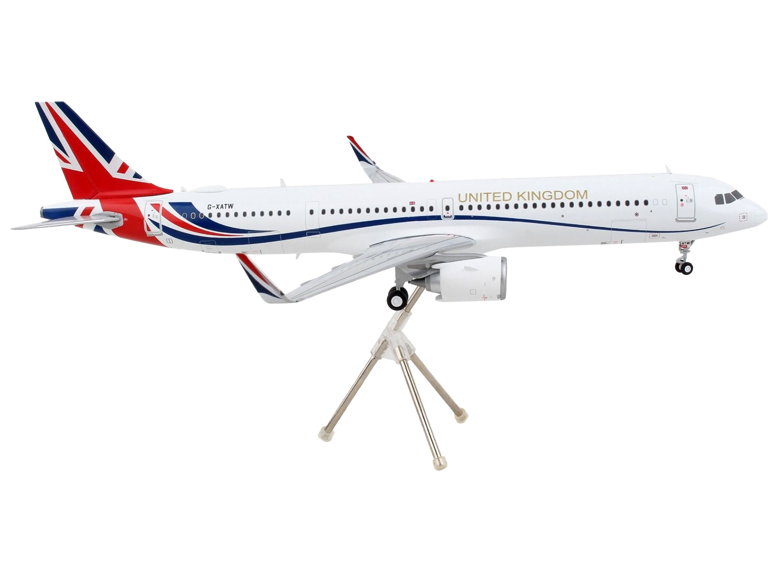 Airbus A321neo Commercial Aircraft "British Royal Air Force" White with United Kingdom Flag Graphics "Gemini 200" Series 1/200 Diecast Model Airplane by GeminiJets - Premium Aircrafts and War Planes from GeminiJets - Just $123.99! Shop now at Rapidvehicles