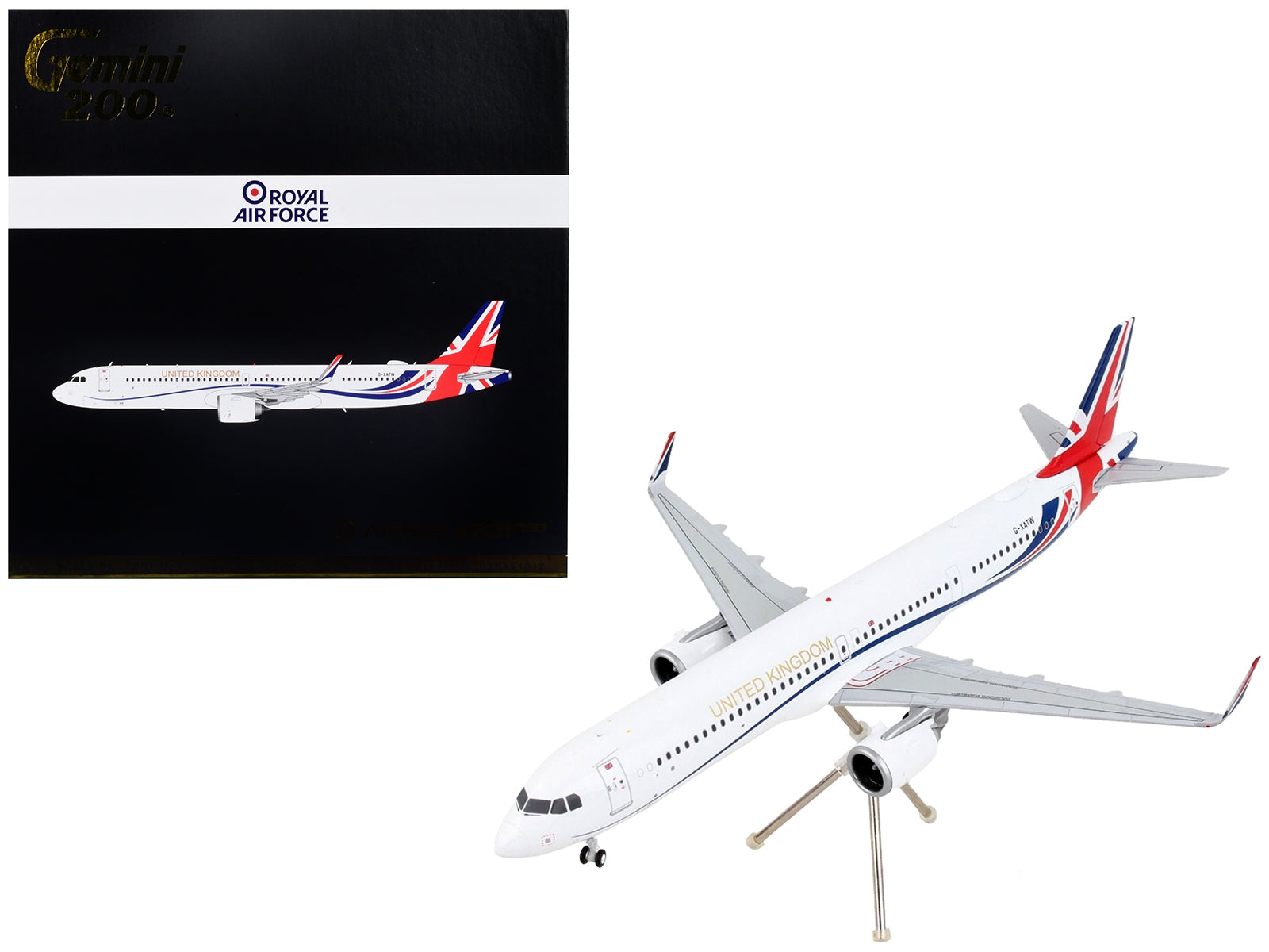 Airbus A321neo Commercial Aircraft "British Royal Air Force" White with United Kingdom Flag Graphics "Gemini 200" Series 1/200 Diecast Model Airplane by GeminiJets - Premium Aircrafts and War Planes from GeminiJets - Just $123.99! Shop now at Rapidvehicles