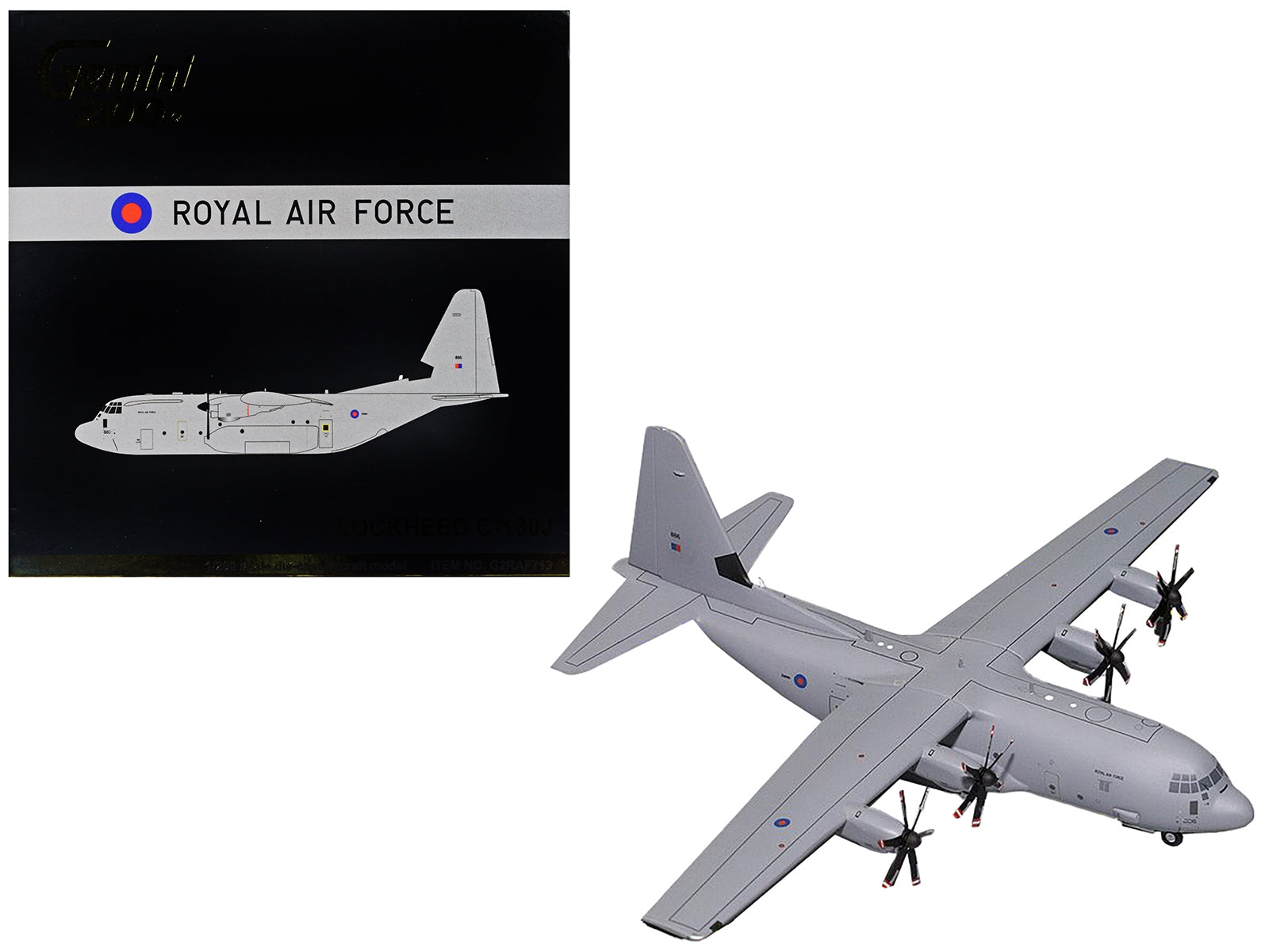 Lockheed C-130J Super Hercules Transport Aircraft "British Royal Air Force" Gray "Gemini 200" Series 1/200 Diecast Model Airplane by GeminiJets - Premium Lockheed from GeminiJets - Just $110.96! Shop now at Rapidvehicles