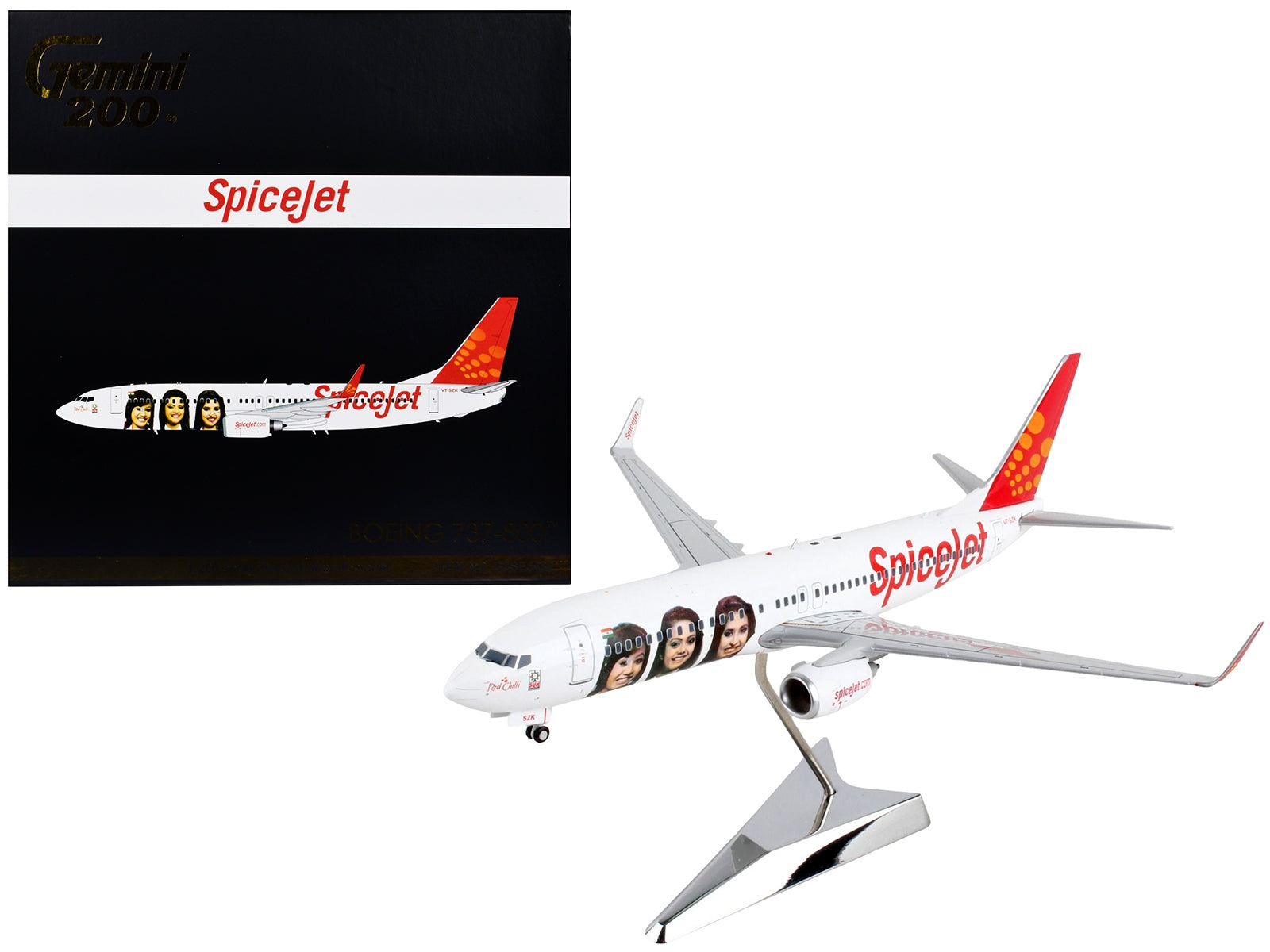 Boeing 737-800 Commercial Aircraft "SpiceJet" White with Red Tail "Gemini 200" Series 1/200 Diecast Model Airplane by GeminiJets - Premium Boeing from GeminiJets - Just $123.99! Shop now at Rapidvehicles