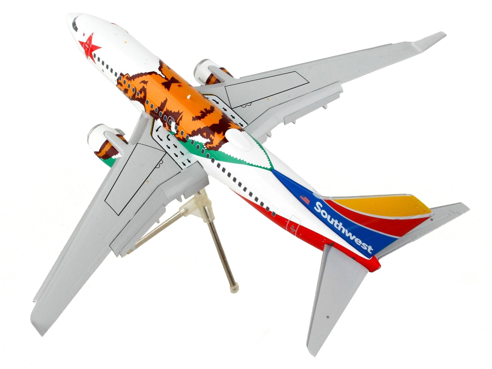 Boeing 737-700 Commercial Aircraft with Flaps Down "Southwest Airlines - California One" California Flag Livery "Gemini 200" Series 1/200 Diecast Model Airplane by GeminiJets - Premium Boeing from GeminiJets - Just $127.99! Shop now at Rapidvehicles