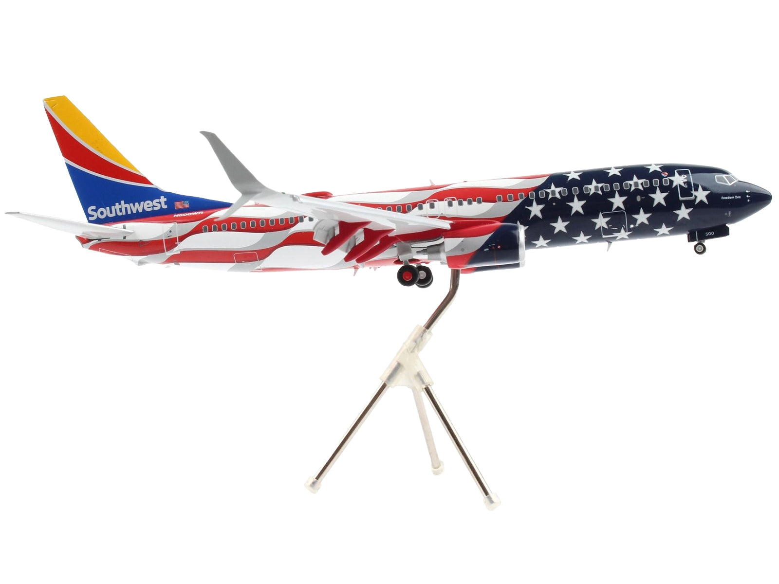 Boeing 737-800 Commercial Aircraft with Flaps Down "Southwest Airlines - Freedom One" American Flag Livery "Gemini 200" Series 1/200 Diecast Model Airplane by GeminiJets - Premium Boeing from GeminiJets - Just $127.99! Shop now at Rapidvehicles