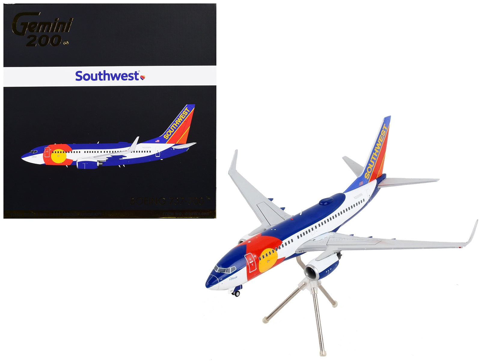 Boeing 737-700 Commercial Aircraft "Southwest Airlines - Colorado One" White and Blue "Gemini 200" Series 1/200 Diecast Model Airplane by GeminiJets - Premium Boeing from GeminiJets - Just $125.99! Shop now at Rapidvehicles