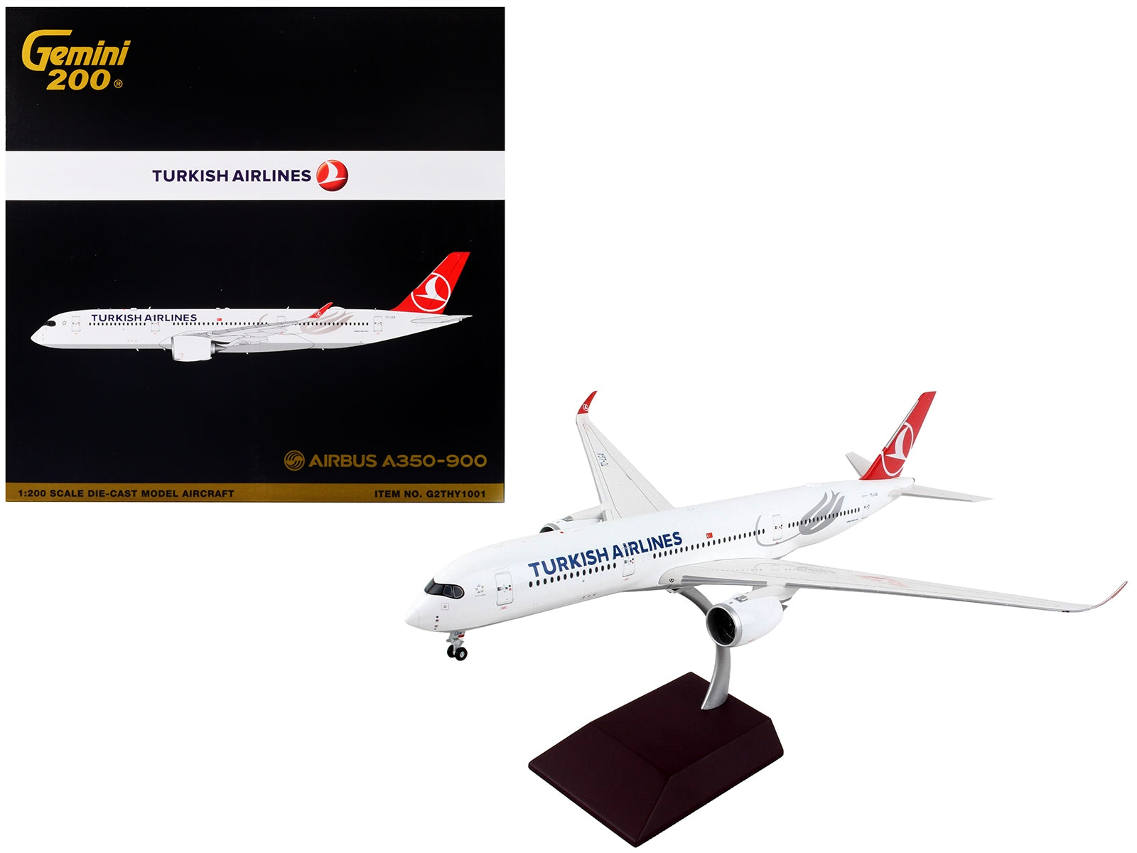 Airbus A350-900 Commercial Aircraft "Turkish Airlines" White with Red Tail "Gemini 200" Series 1/200 Diecast Model Airplane by GeminiJets - Premium Boeing from GeminiJets - Just $172.99! Shop now at Rapidvehicles