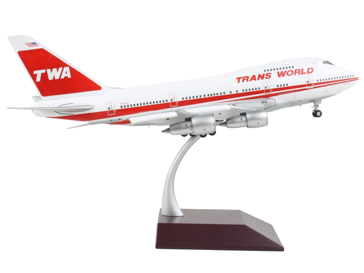 Boeing 747SP Commercial Aircraft with Flaps Down "TWA (Trans - Premium Boeing from GeminiJets - Just $187.61! Shop now at Rapidvehicles