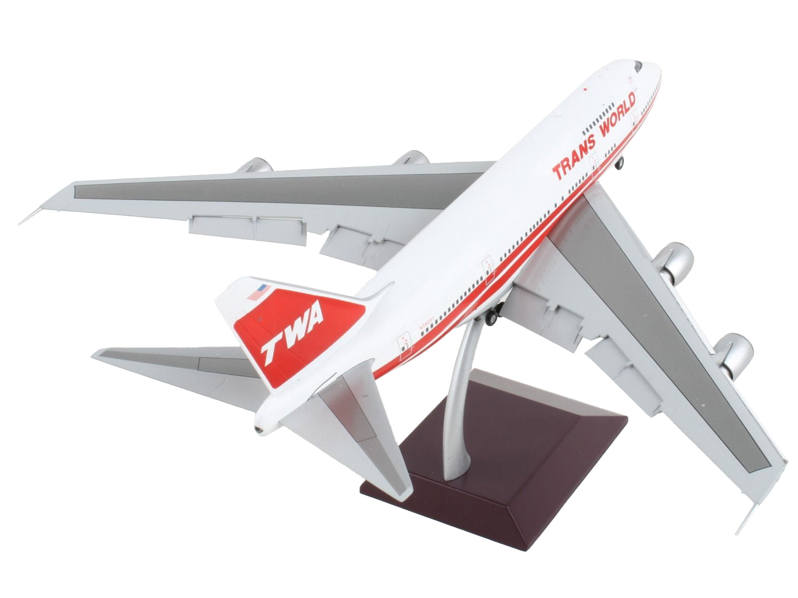 Boeing 747SP Commercial Aircraft with Flaps Down "TWA (Trans World Airlines)" White with Red Stripes and Tail "Gemini 200" Series 1/200 Diecast Model Airplane by GeminiJets - Premium Boeing from GeminiJets - Just $197.99! Shop now at Rapidvehicles