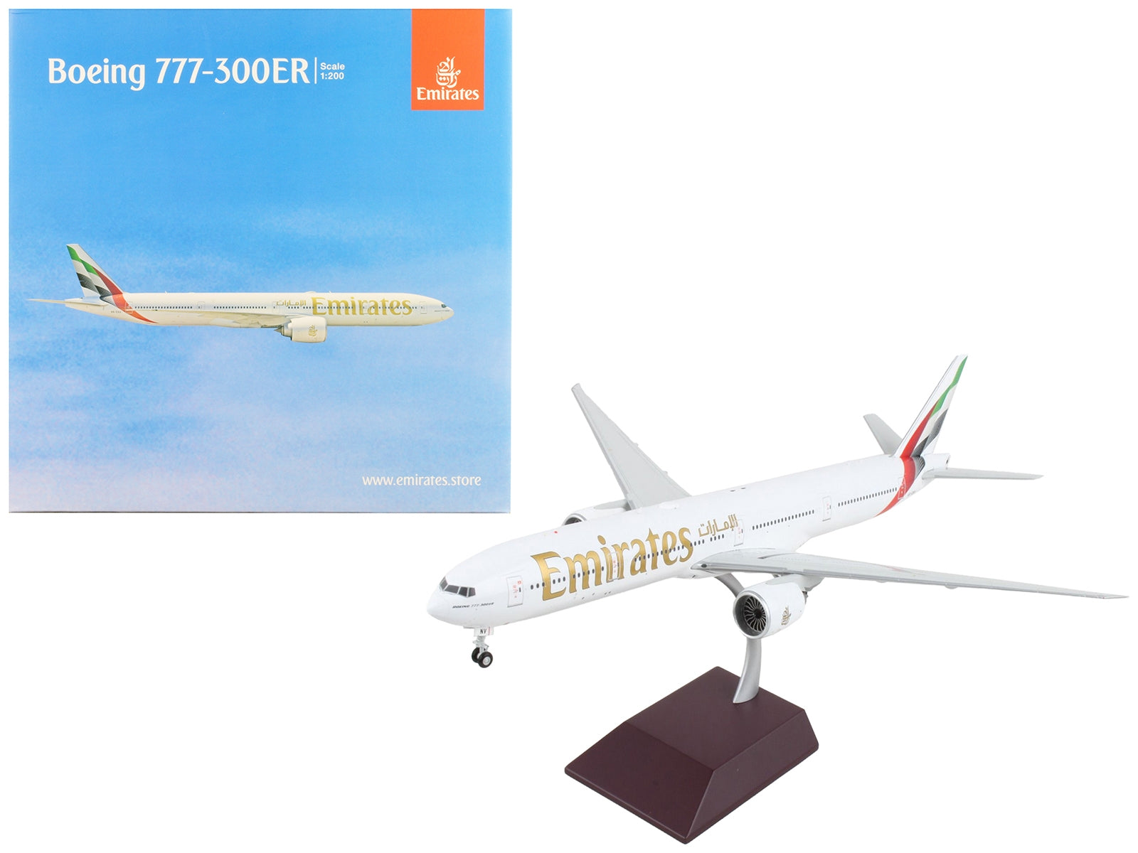 Boeing 777-300ER Commercial Aircraft "Emirates Airlines - 2023 Livery" White with Striped Tail "Gemini 200" Series 1/200 Diecast Model Airplane by GeminiJets - Premium Boeing from GeminiJets - Just $160.99! Shop now at Rapidvehicles