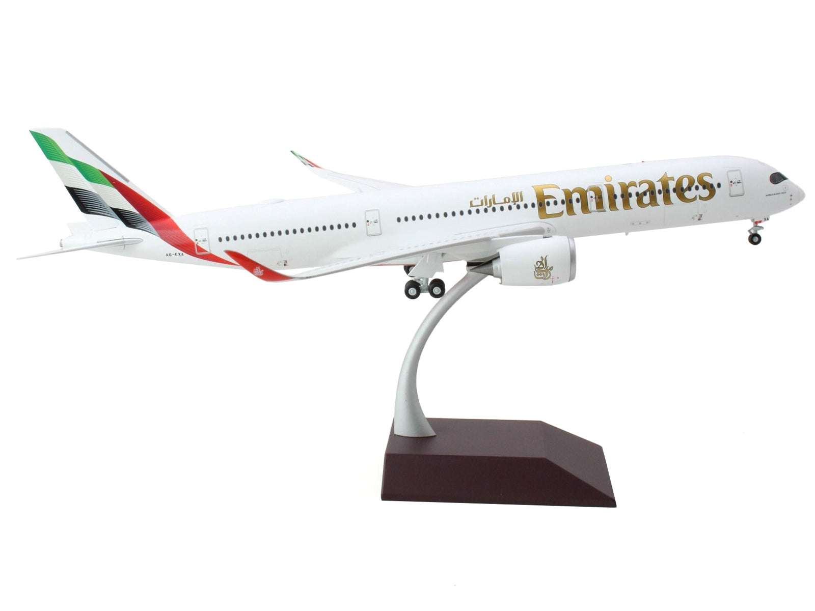 Airbus A350-900 Commercial Aircraft "Emirates Airlines" White with Striped Tail "Gemini 200" Series 1/200 Diecast Model Airplane by GeminiJets - Premium Aircrafts and War Planes from GeminiJets - Just $172.99! Shop now at Rapidvehicles