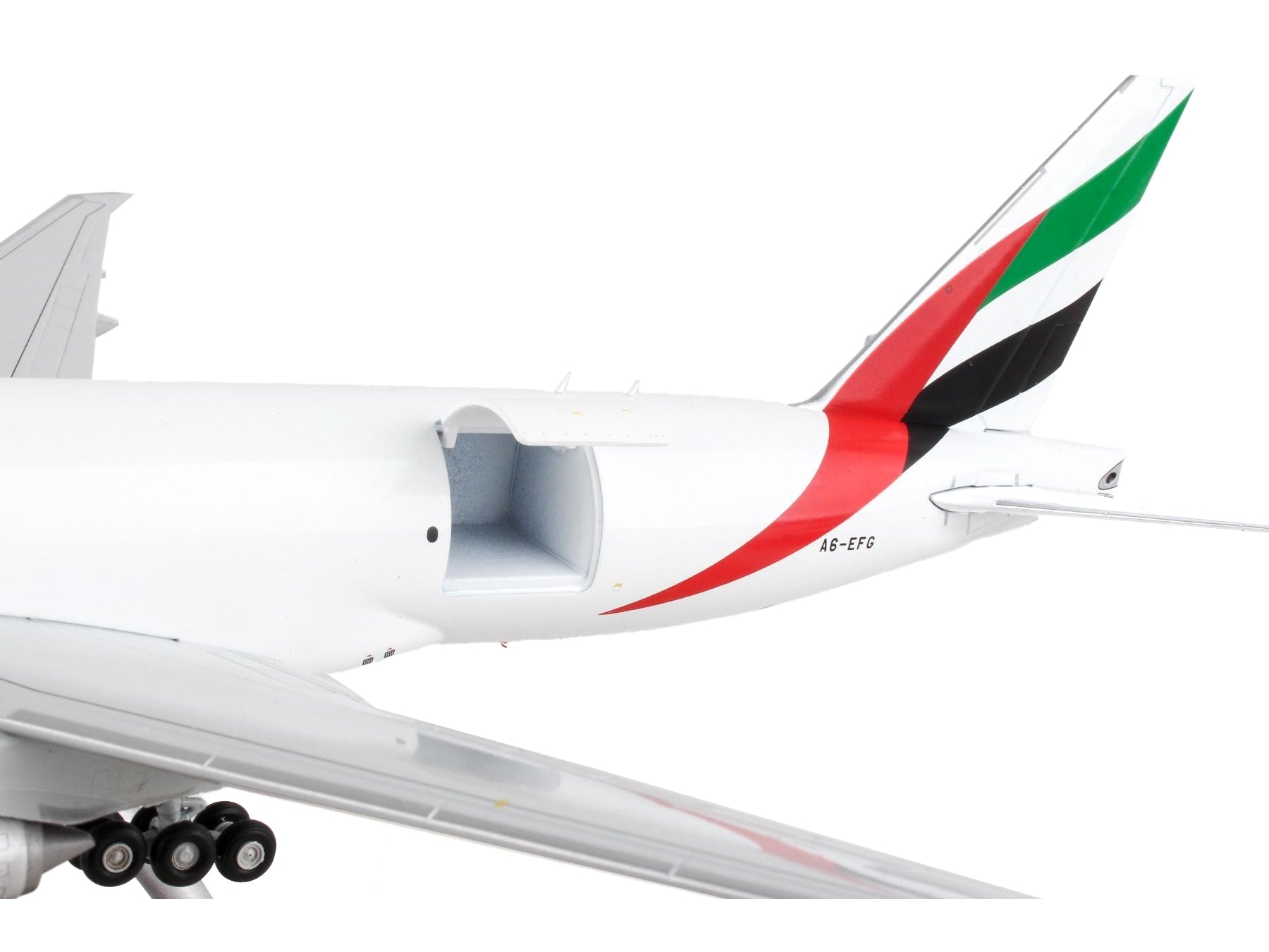 Boeing 777F Commercial Aircraft "Emirates Airlines - SkyCargo" White with Striped Tail "Gemini 200 - Interactive" Series 1/200 Diecast Model Airplane by GeminiJets - Premium Boeing from GeminiJets - Just $168.99! Shop now at Rapidvehicles