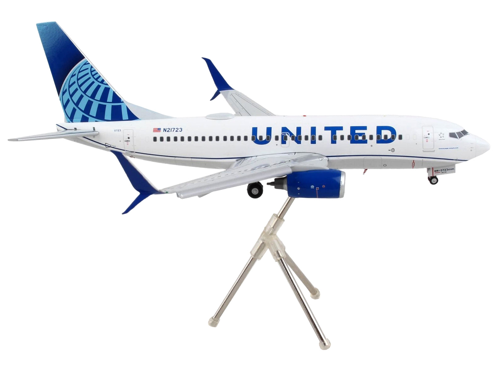 Boeing 737-700 Commercial Aircraft with Flaps Down "United Airlines" White with Blue Tail "Gemini 200" Series 1/200 Diecast Model Airplane by GeminiJets - Premium Boeing from GeminiJets - Just $127.99! Shop now at Rapidvehicles