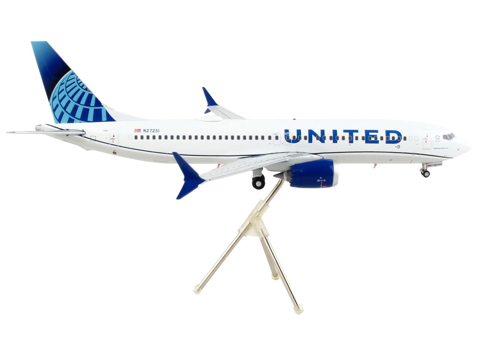 Boeing 737 MAX 8 Commercial Aircraft "United Airlines" White with Blue Tail "Gemini 200" Series 1/200 Diecast Model Airplane by GeminiJets - Premium Boeing from GeminiJets - Just $125.99! Shop now at Rapidvehicles