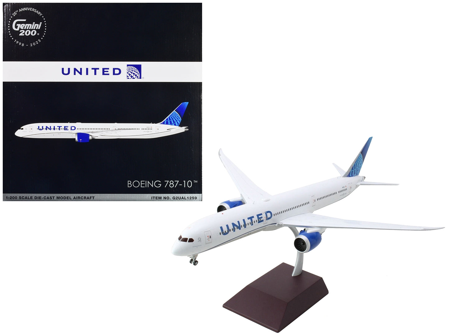 Boeing 787-10 Commercial Aircraft "United Airlines" White with Blue Tail "Gemini 200" Series 1/200 Diecast Model Airplane by GeminiJets - Premium Boeing from GeminiJets - Just $177.30! Shop now at Rapidvehicles