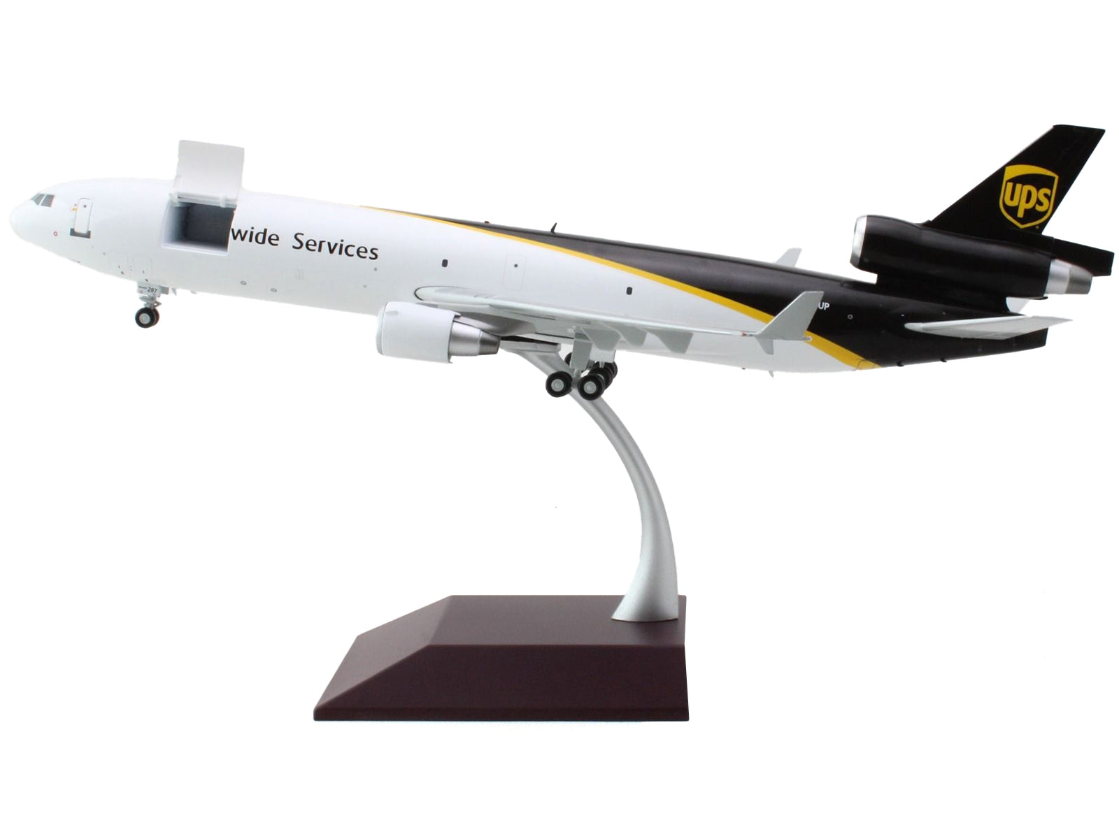 McDonnell Douglas MD-11F Commercial Aircraft "UPS Worldwide Services" White with Brown Tail "Gemini 200 - Interactive" Series 1/200 Diecast Model Airplane by GeminiJets - Premium McDonnell Douglas from GeminiJets - Just $178.99! Shop now at Rapidvehicles