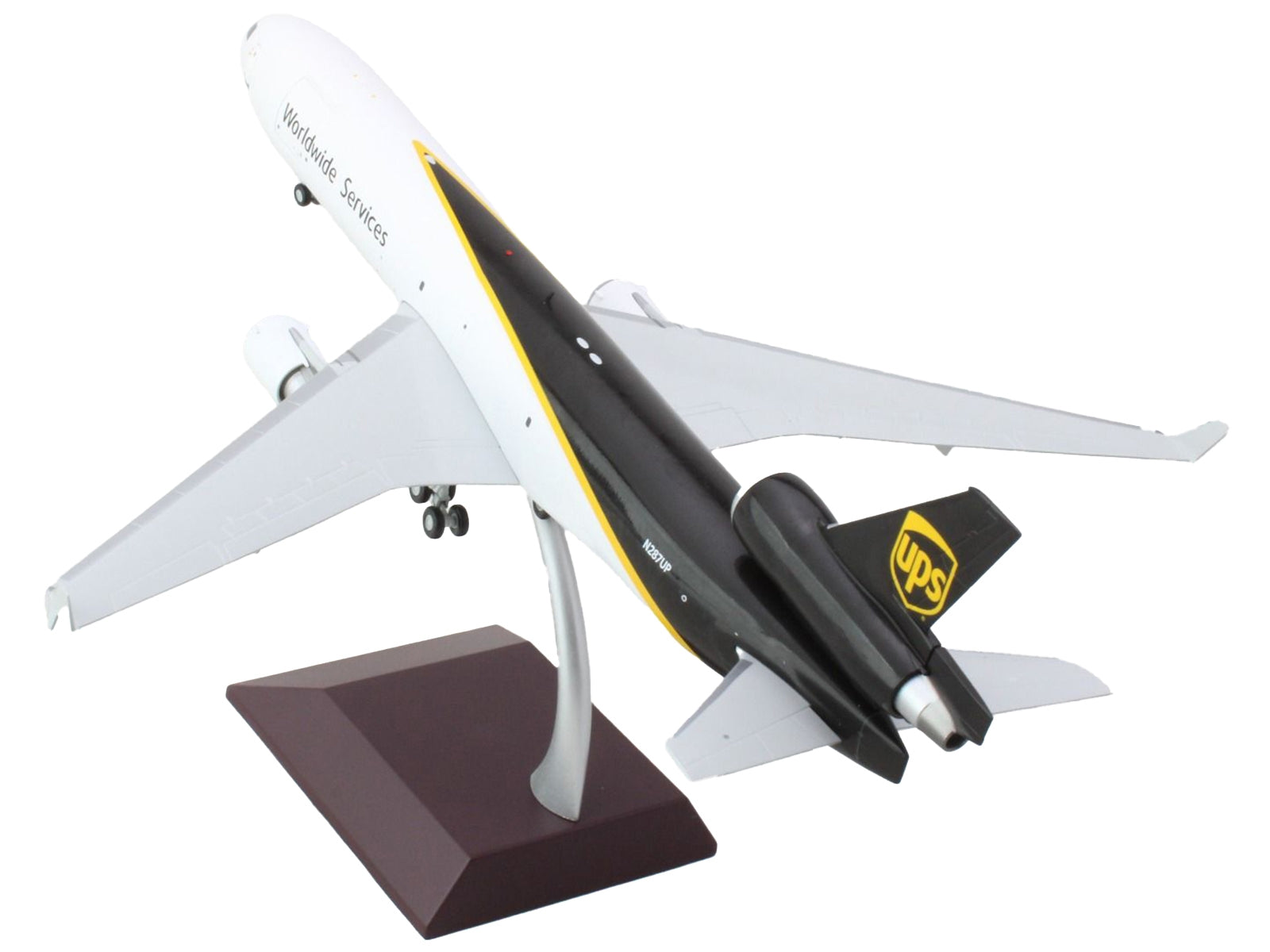 McDonnell Douglas MD-11F Commercial Aircraft "UPS Worldwide Services" White with Brown Tail "Gemini 200 - Interactive" Series 1/200 Diecast Model Airplane by GeminiJets - Premium McDonnell Douglas from GeminiJets - Just $178.99! Shop now at Rapidvehicles