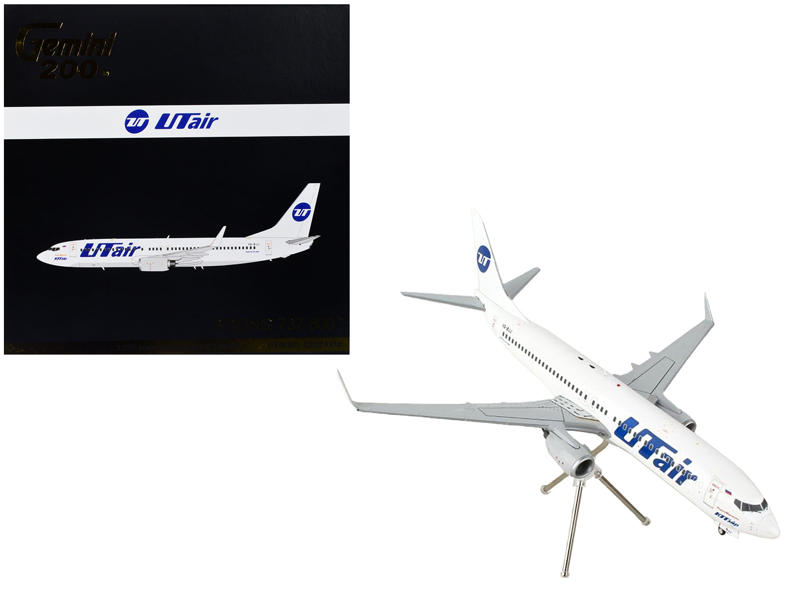 Boeing 737-800 Commercial Aircraft "UTair" White "Gemini 200" Series 1/200 Diecast Model Airplane by GeminiJets - Premium Boeing from GeminiJets - Just $112.99! Shop now at Rapidvehicles