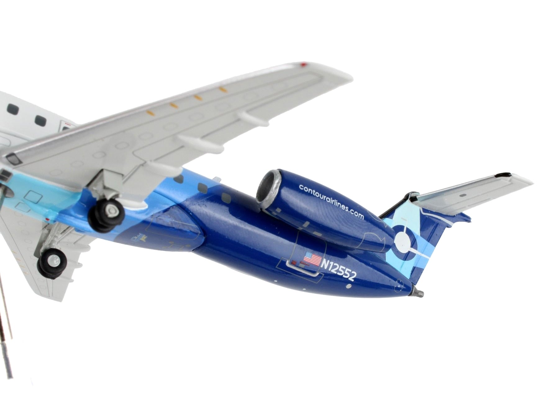 Embraer ERJ-145 Commercial Aircraft "Contour Airlines" White and Blue "Gemini 200" Series 1/200 Diecast Model Airplane by GeminiJets - Premium Embraer from GeminiJets - Just $106.99! Shop now at Rapidvehicles