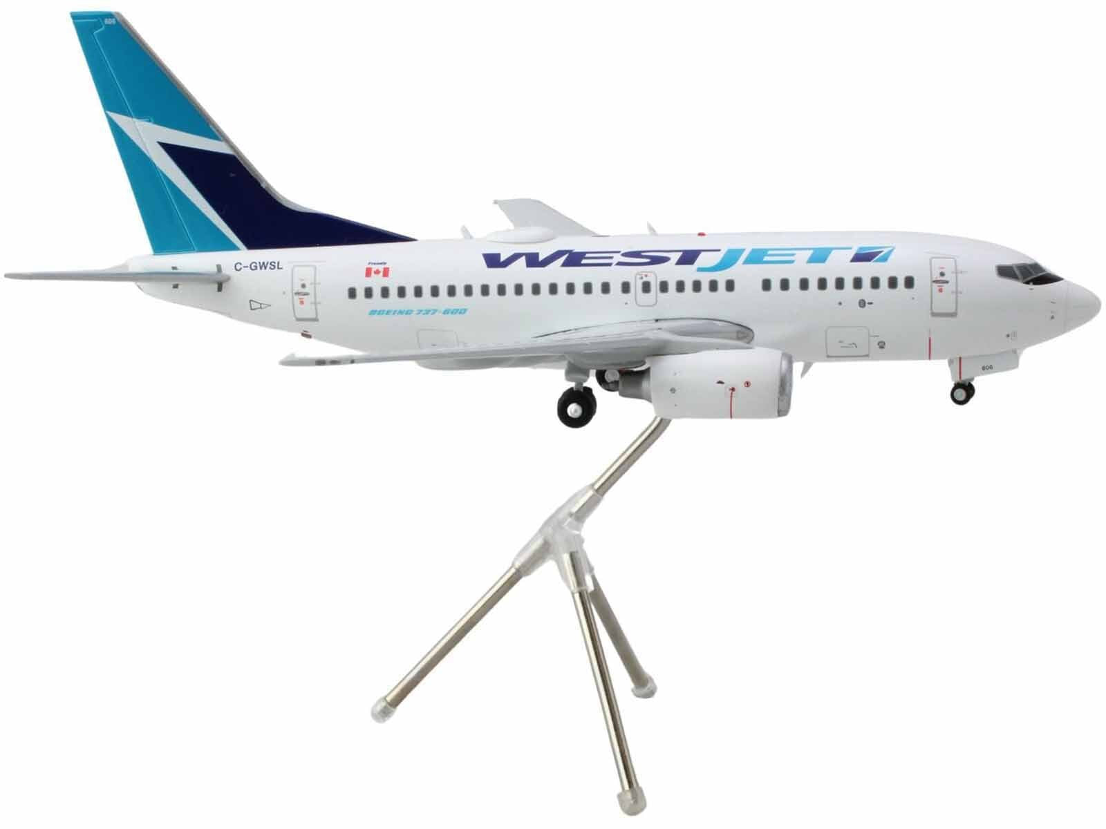 Boeing 737-600 Commercial Aircraft "WestJet" (C-GWSL) White with Blue Tail "Gemini 200" Series 1/200 Diecast Model Airplane by GeminiJets - Premium Boeing from GeminiJets - Just $131.99! Shop now at Rapidvehicles