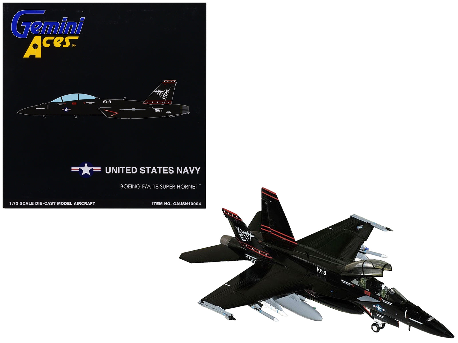 Boeing F/A-18 Super Hornet Fighter Aircraft "VX-9 Vampires" United States Navy "Gemini Aces" Series 1/72 Diecast Model Airplane by GeminiJets - Premium Boeing from GeminiJets - Just $132.99! Shop now at Rapidvehicles