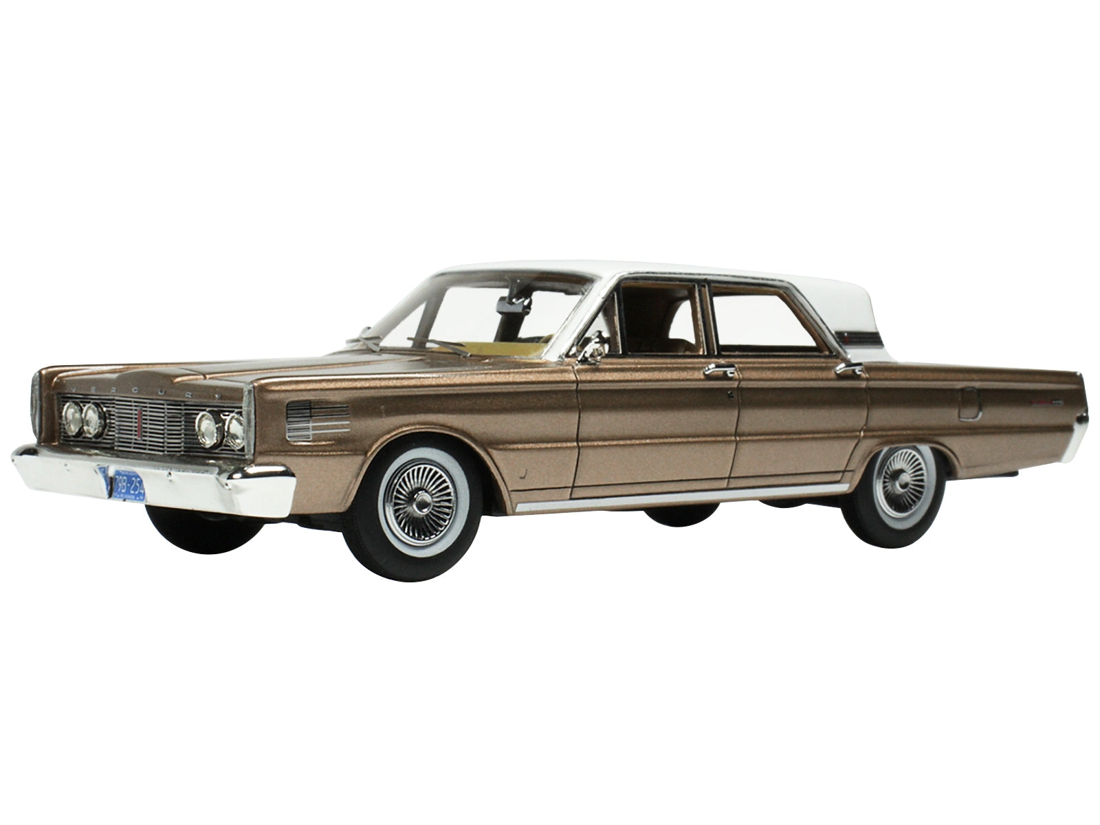 1965 Mercury Park Lane Pecan Frost Brown Metallic with White Top - Premium Mercury Models from Goldvarg Collection - Just $109.68! Shop now at Rapidvehicles