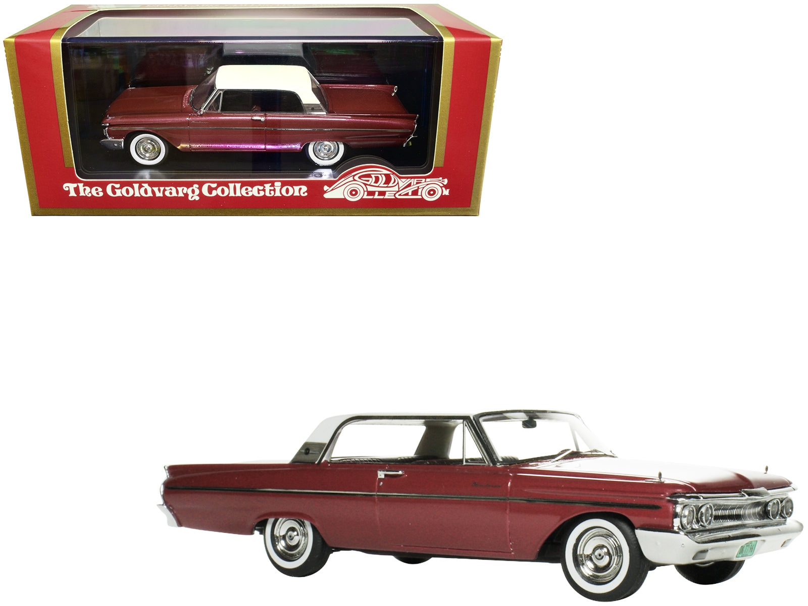 1961 Mercury Monterey Red Metallic with White Top Limited Edition to 210 pieces Worldwide 1/43 Model Car by Goldvarg Collection - Premium Mercury Models from Goldvarg Collection - Just $121.87! Shop now at Rapidvehicles