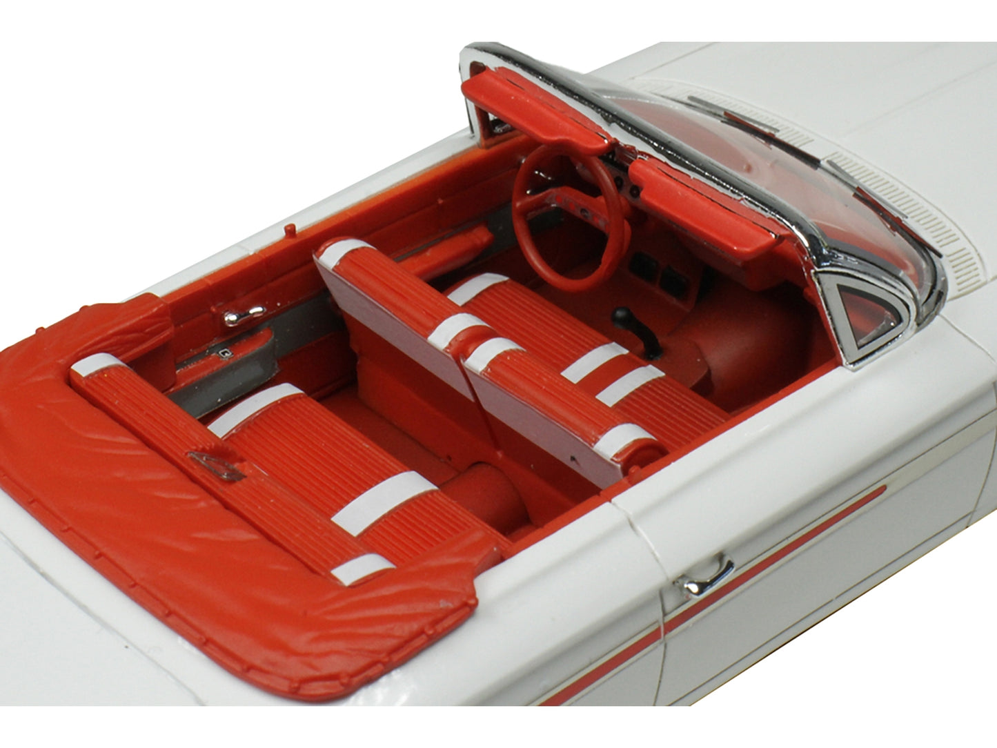 1961 Chevrolet Impala Convertible White with Red Interior Limited - Premium Chevrolet Models from Goldvarg Collection - Just $109.68! Shop now at Rapidvehicles